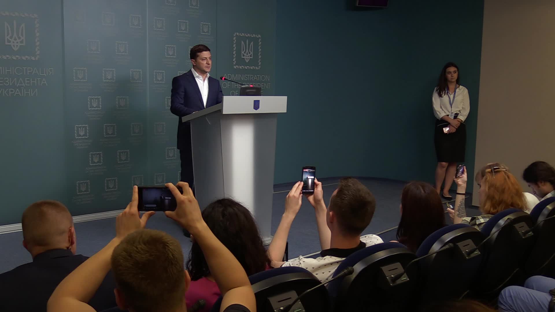 Ukrainian President Volodymyr Zelensky's press conference in Kiev