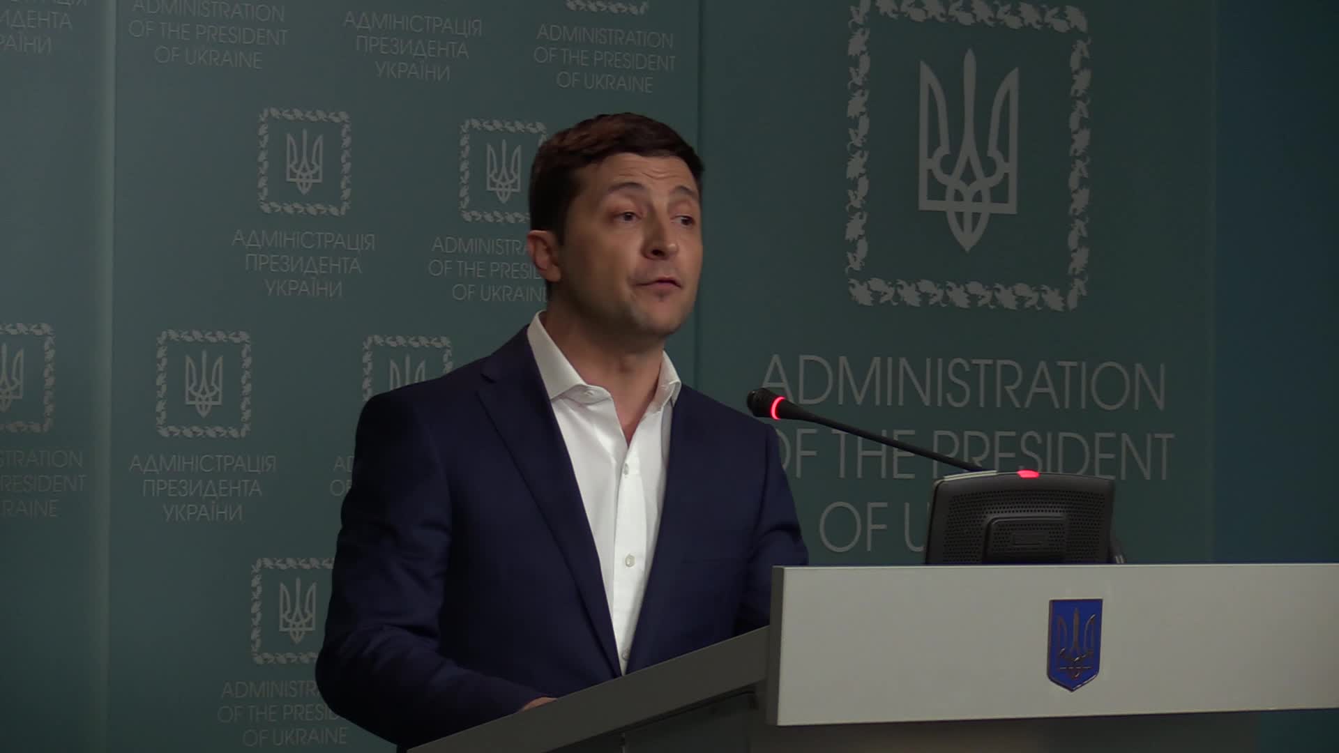 Ukrainian President Volodymyr Zelensky's press conference in Kiev