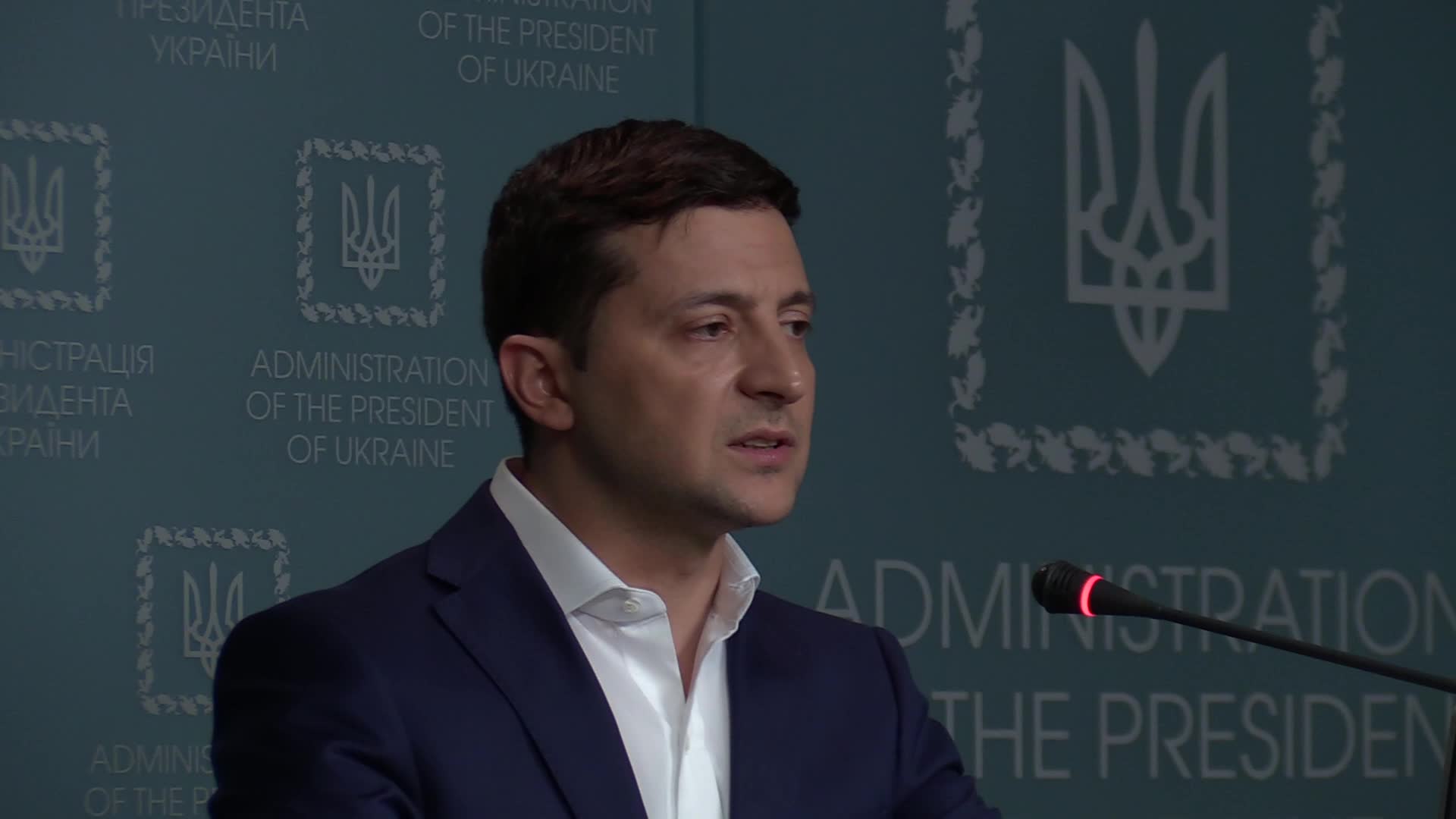 Ukrainian President Volodymyr Zelensky's press conference in Kiev