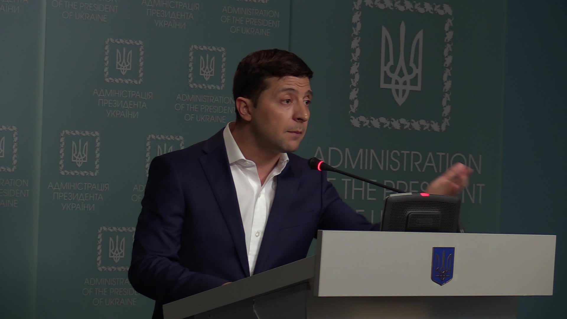 Ukrainian President Volodymyr Zelensky's press conference in Kiev