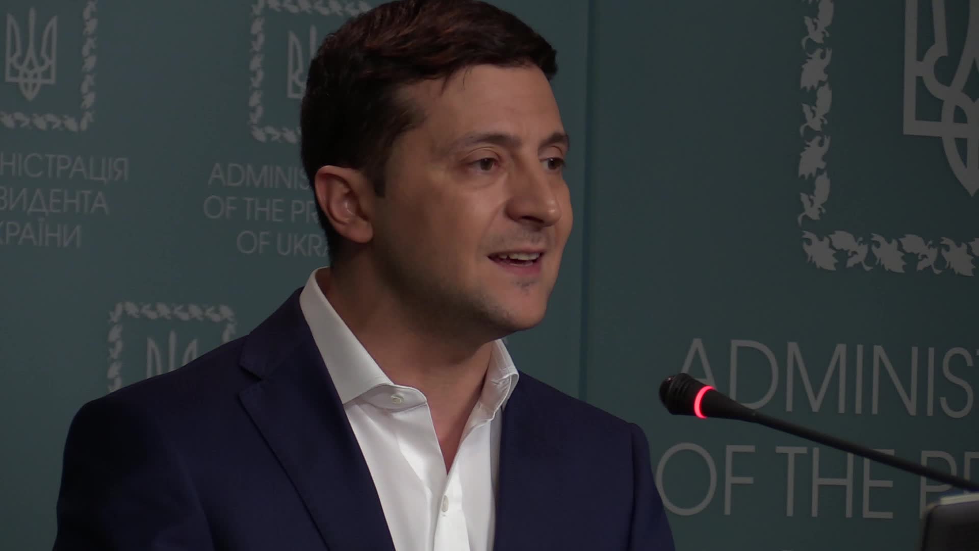 Ukrainian President Volodymyr Zelensky's press conference in Kiev