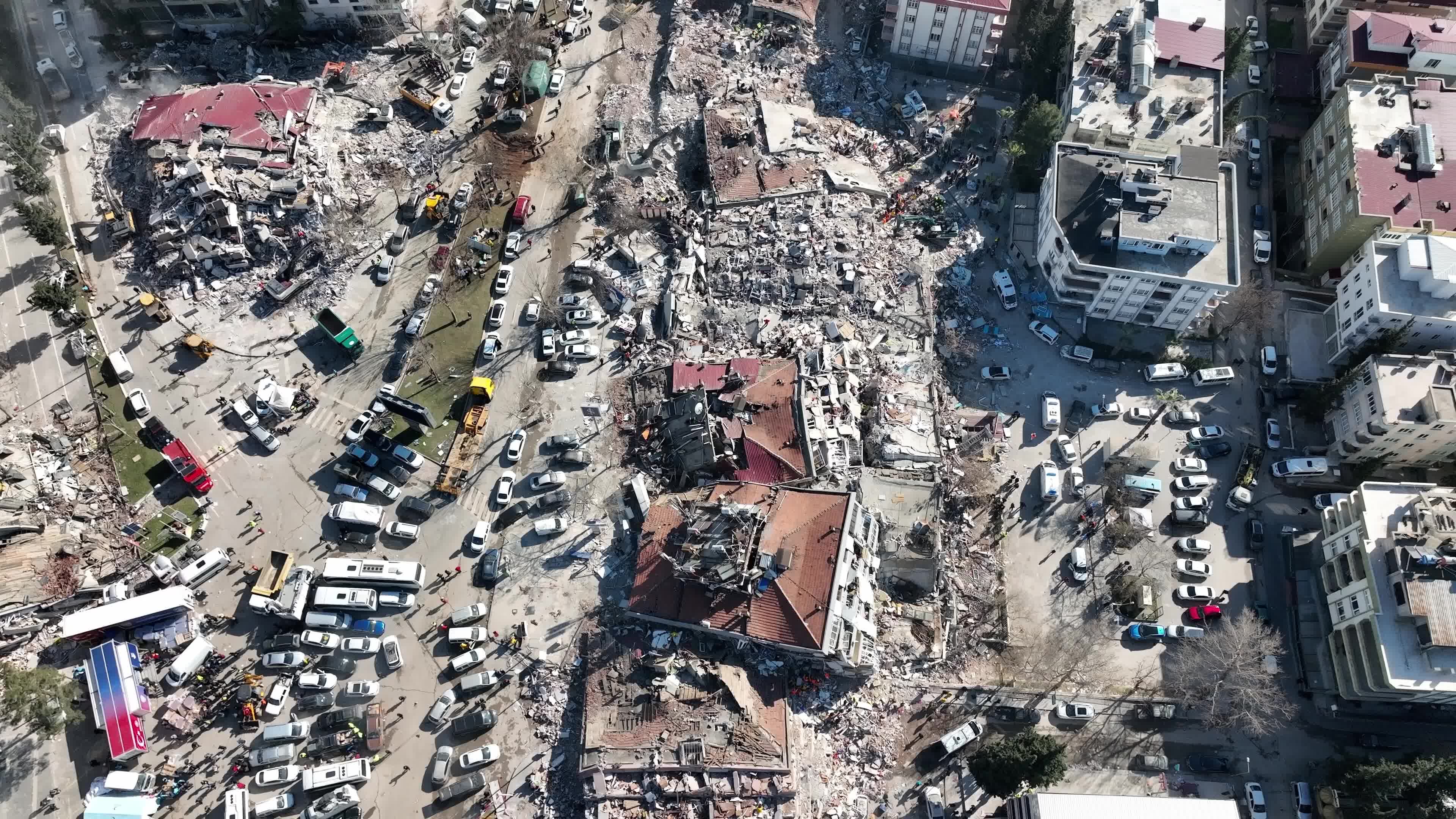 Drone View of Turkey Earthquake