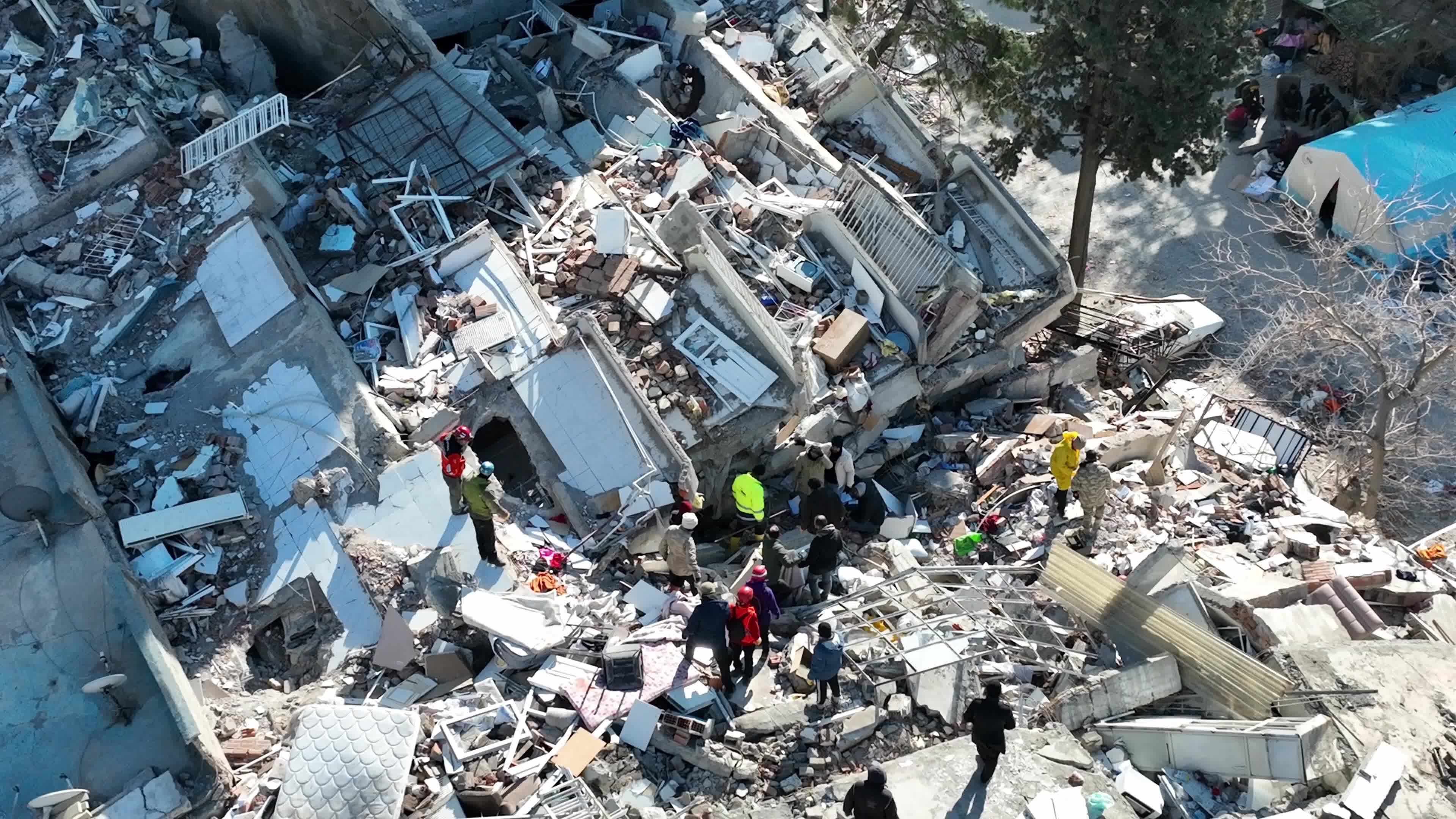 Drone View of Turkey Earthquake