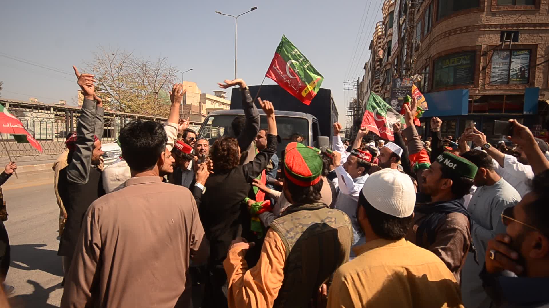 Anti government protest in Peshawar