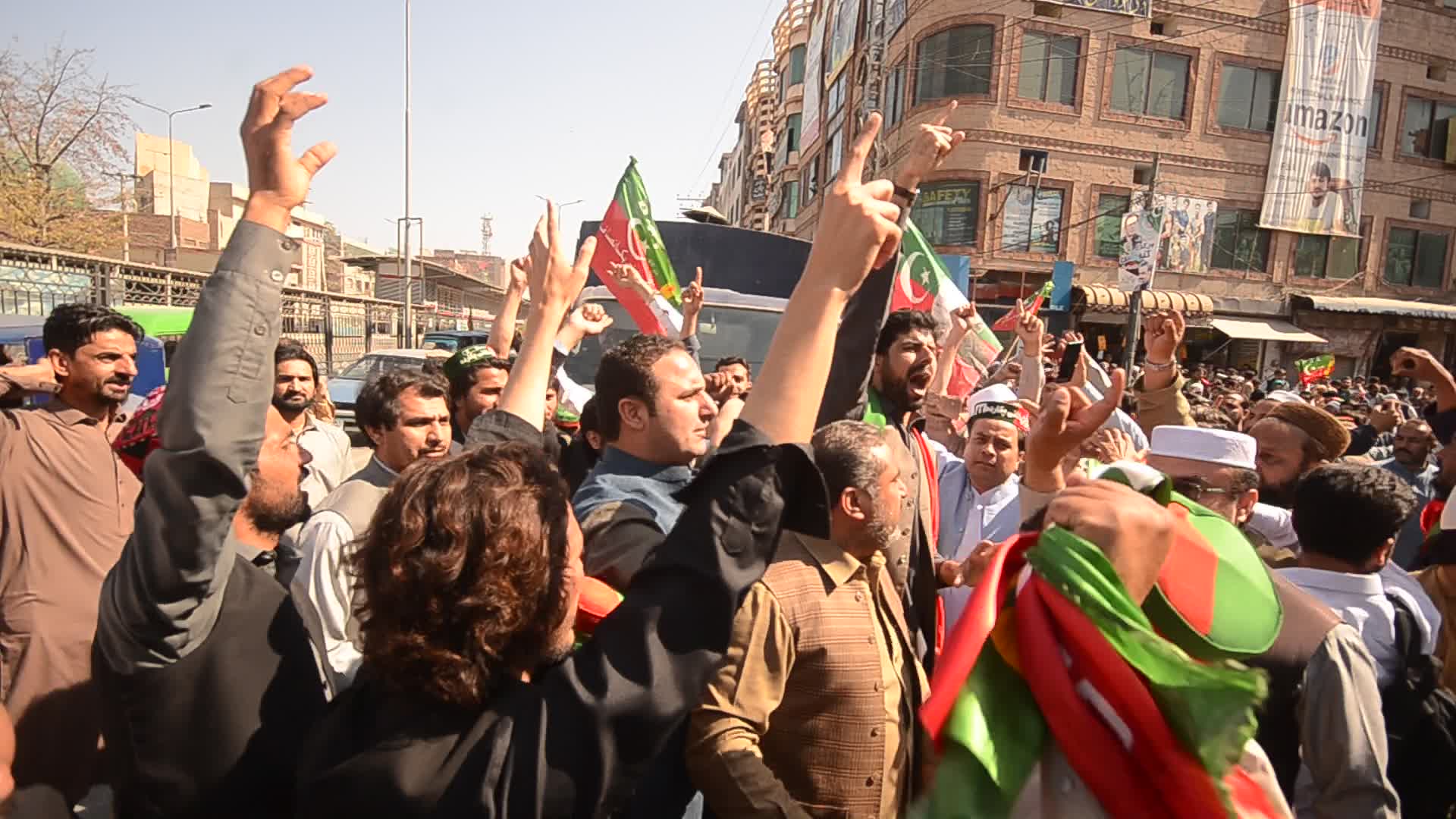 Anti government protest in Peshawar