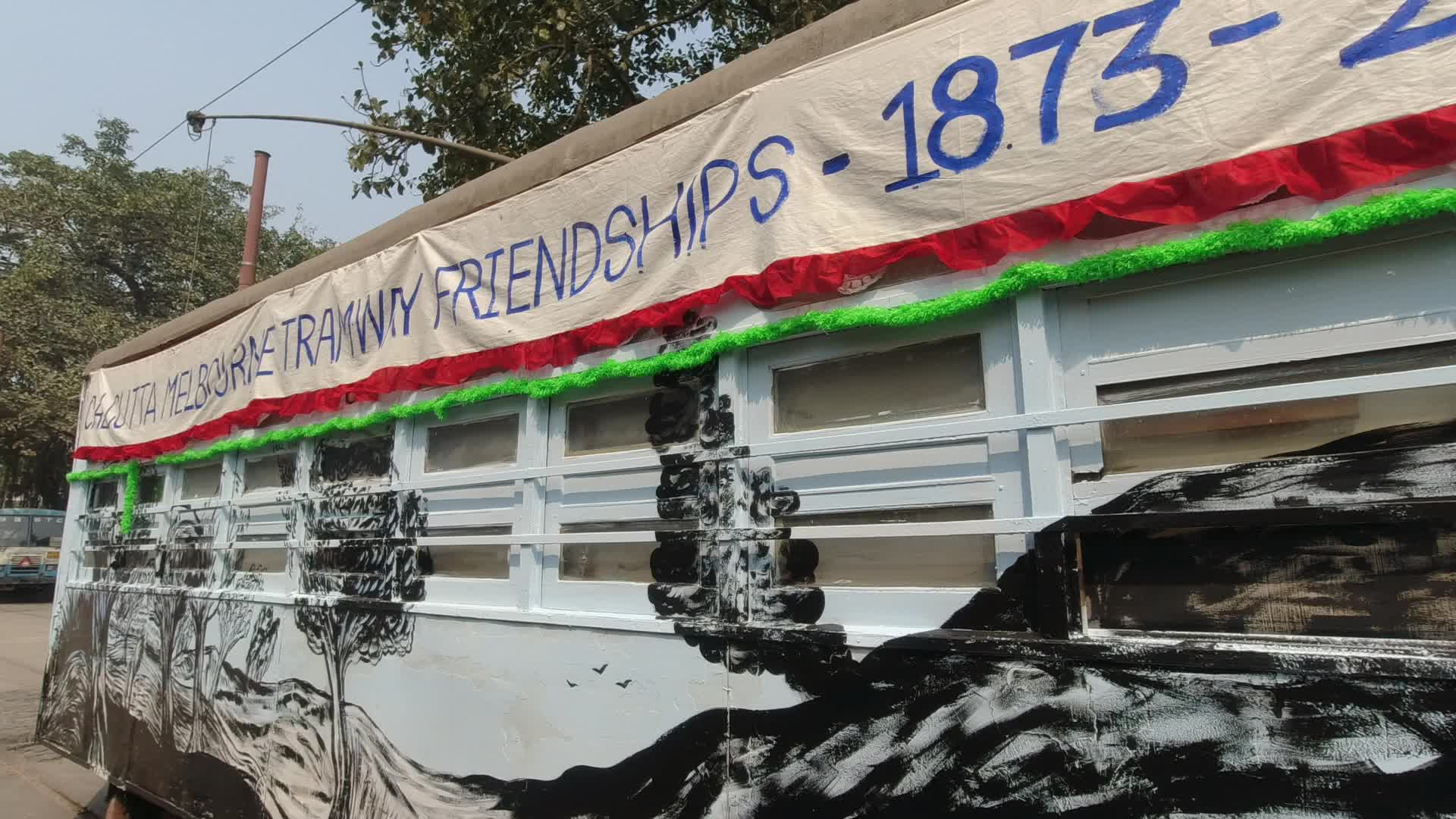 Celebration of 150 years of Tram services in Kolkata.