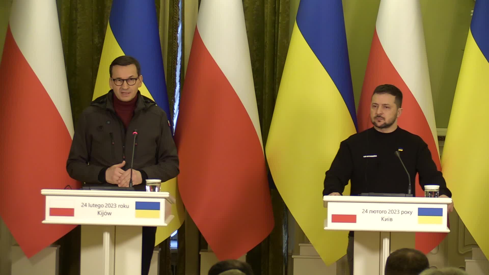 Polish Prime Minister Mateusz Morawiecki visits Kyiv, on the first year of the Russia's invasion on Ukraine