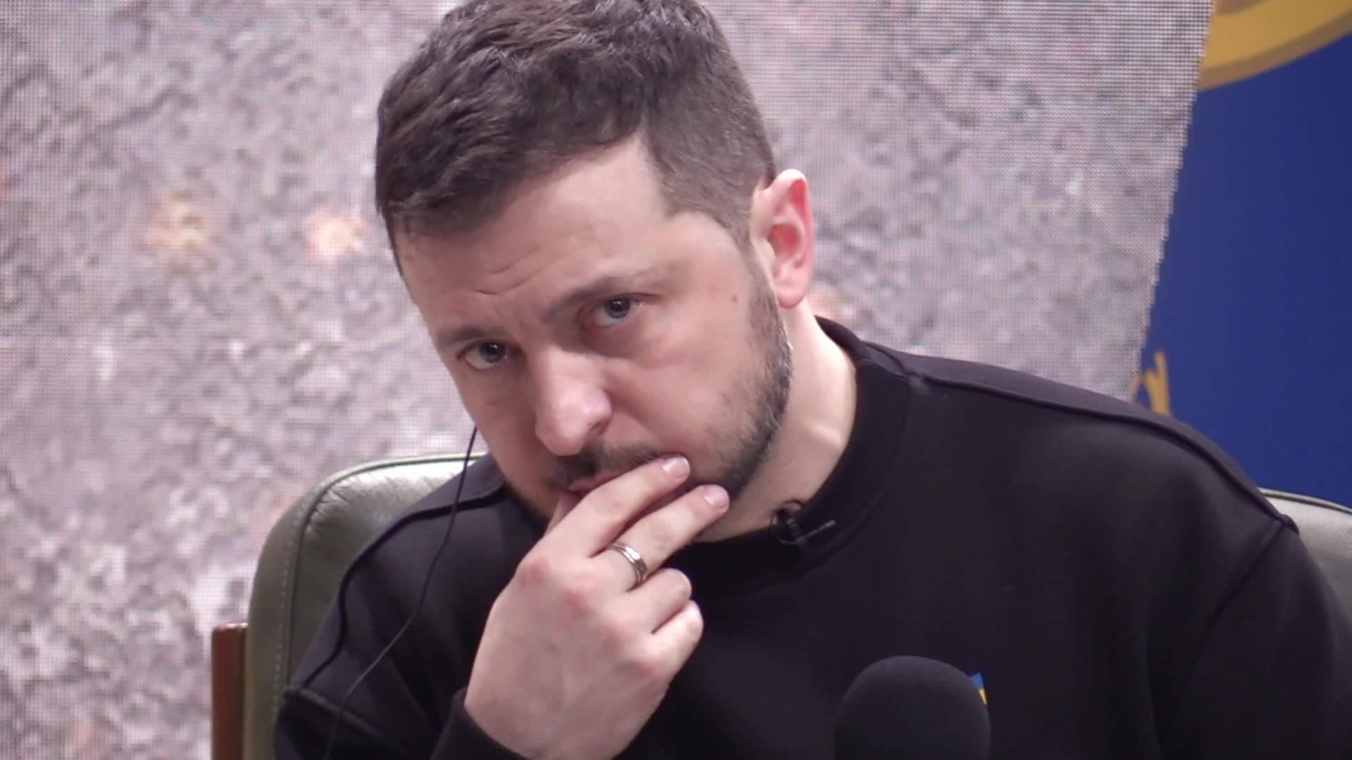 Ukrainian President Volodymyr Zelensky press conference in Kyiv, on the first year of the Russia's invasion on Ukraine