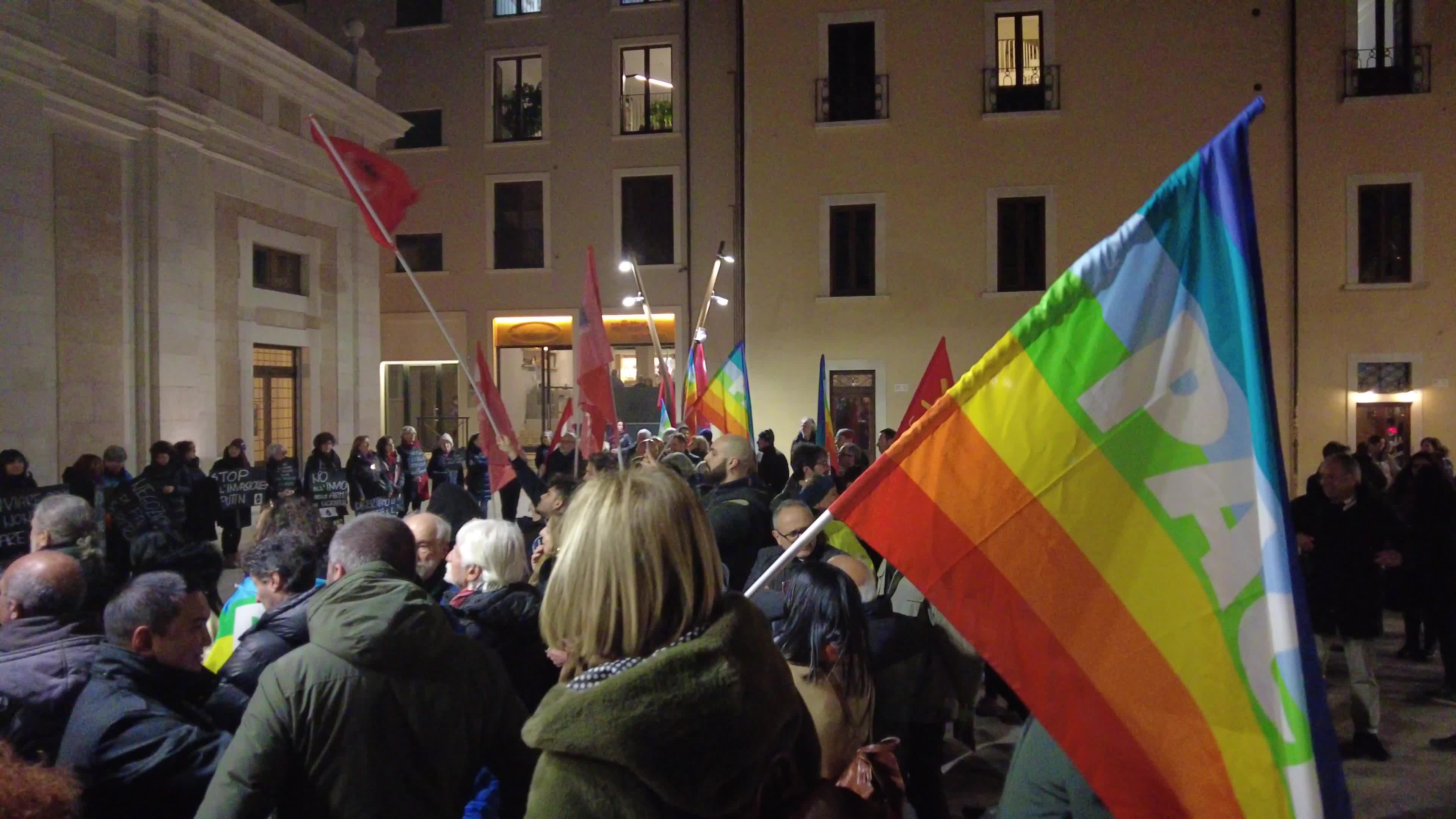Demonstration In Italy On The First Anniversary Of Russian Invasion of Ukraine