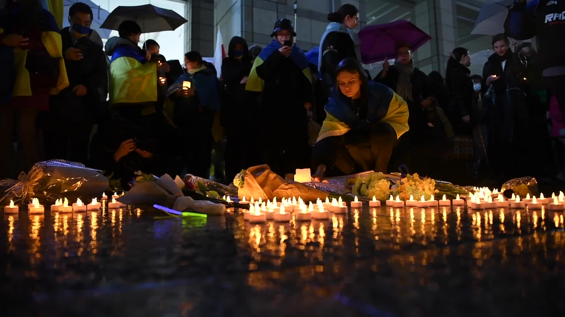 Demonstration In Tokyo On Anniversary Of One Year Since The Russian Invasion of Ukraine