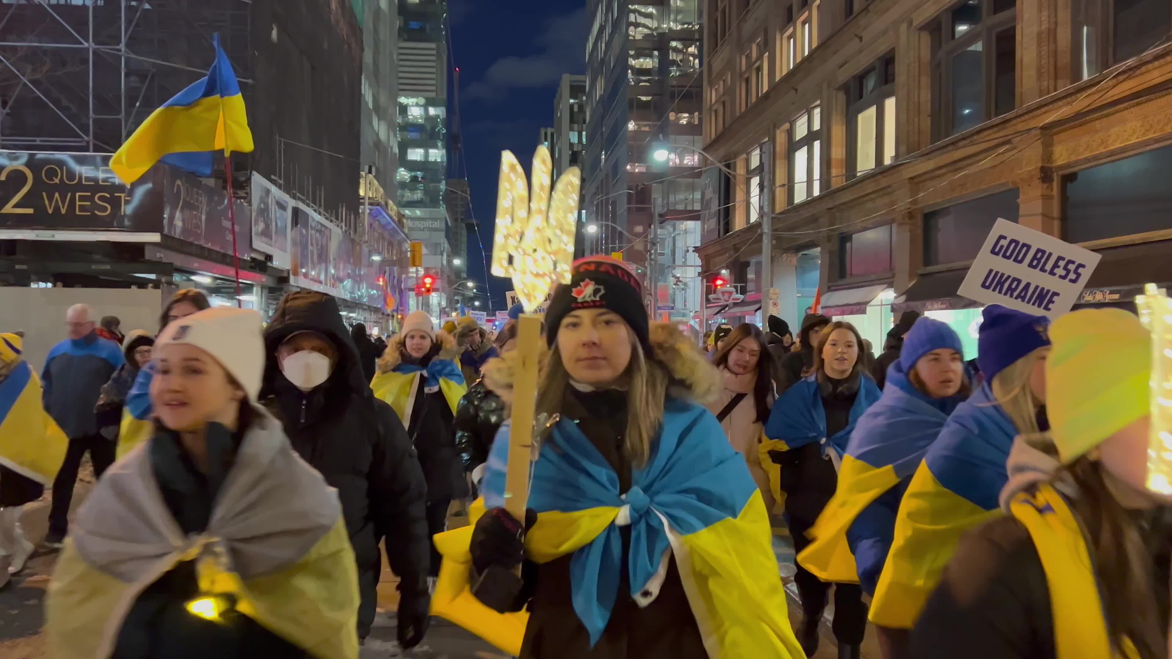 People Across North America Gather To Support Ukraine On The Anniversary Of The Russian Invasion

