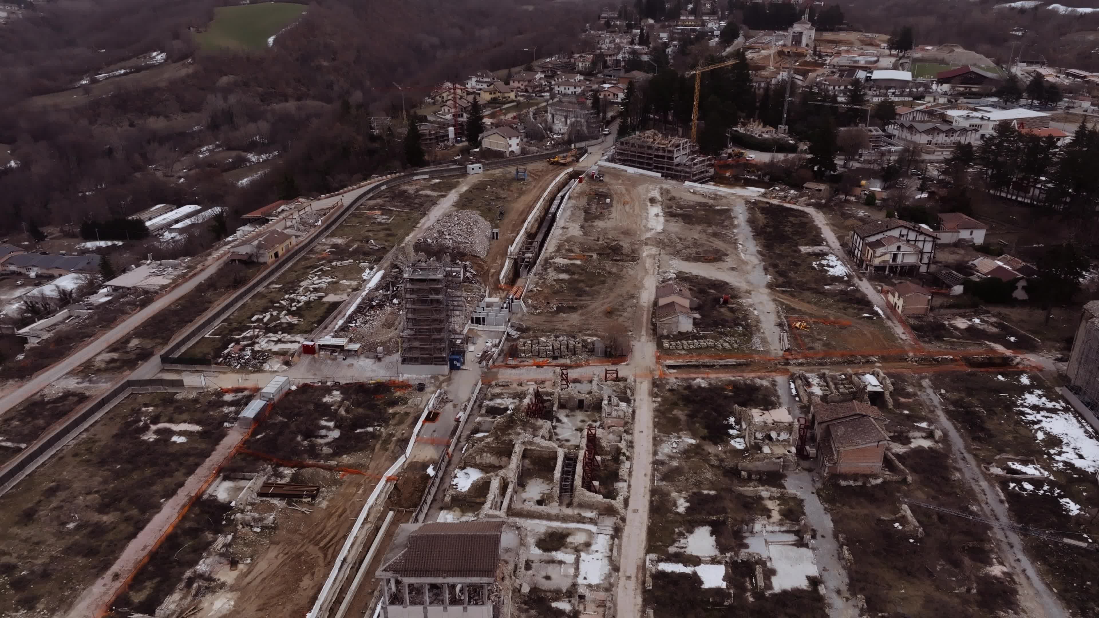 Drone View of Amatrice Nearly Seven Years On
