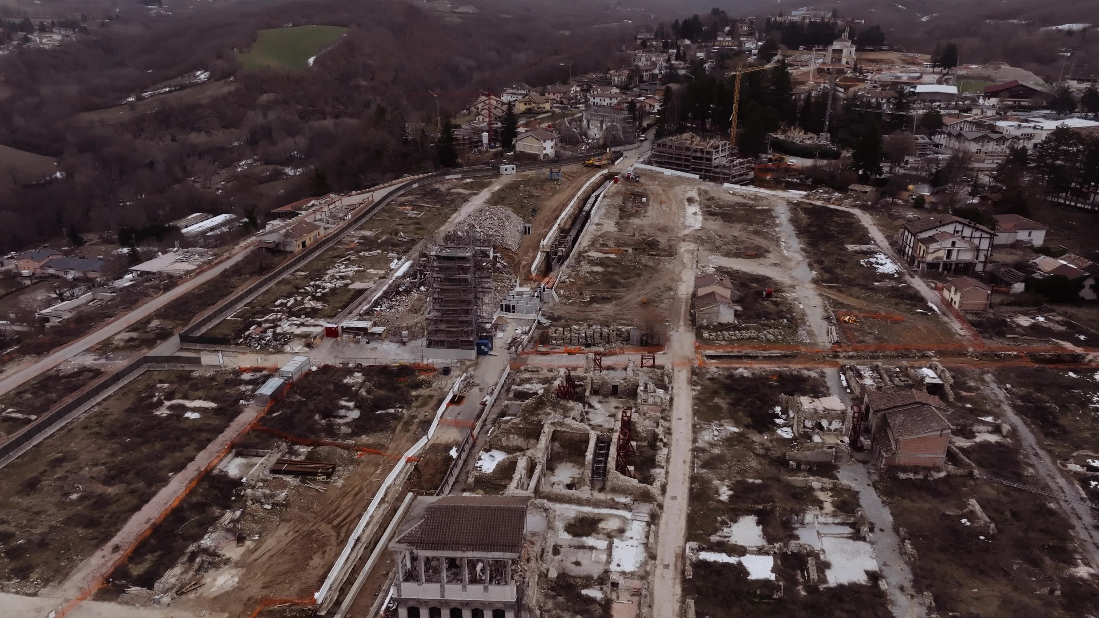 Drone View of Amatrice Nearly Seven Years On