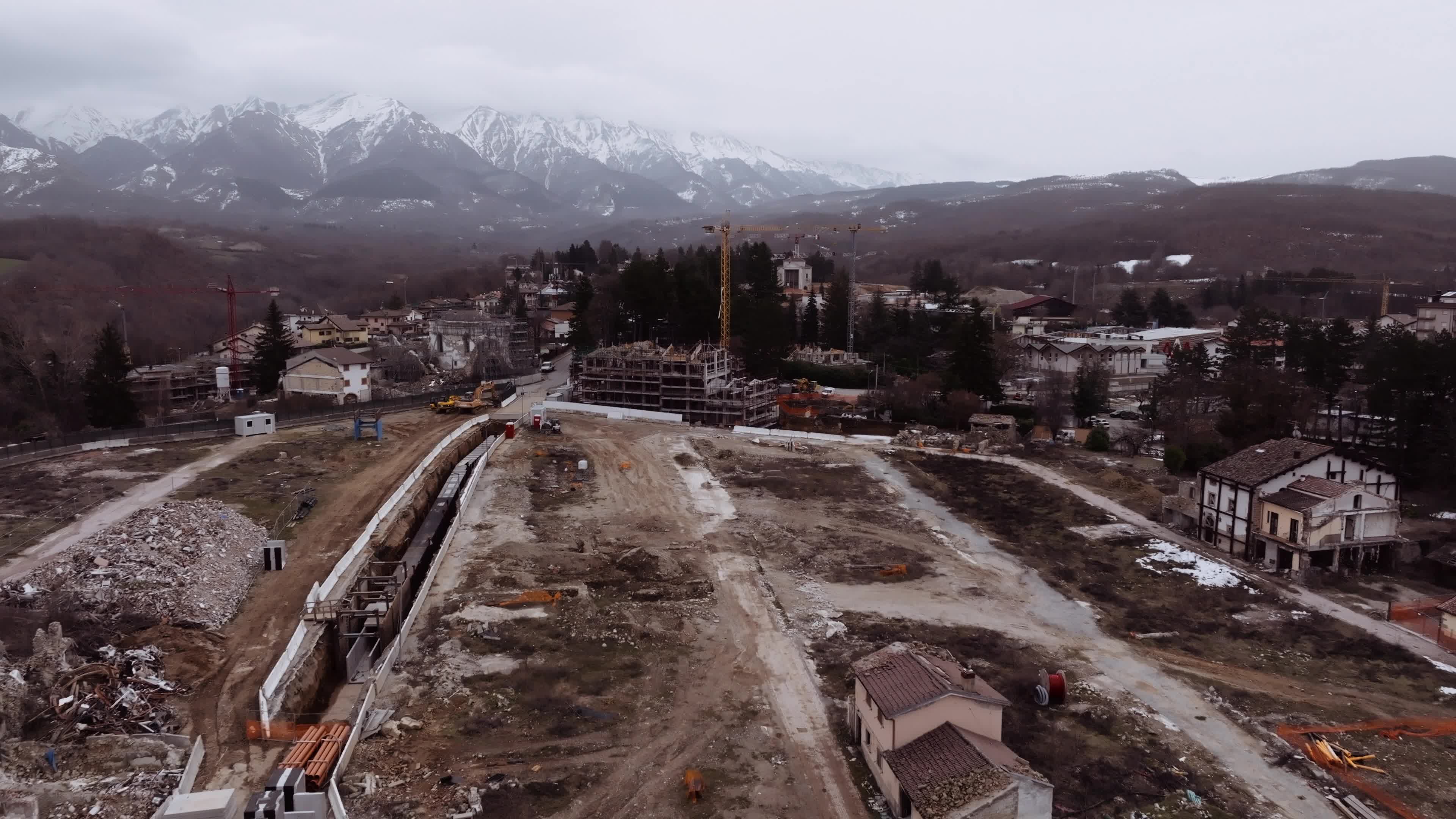 Drone View of Amatrice Nearly Seven Years On