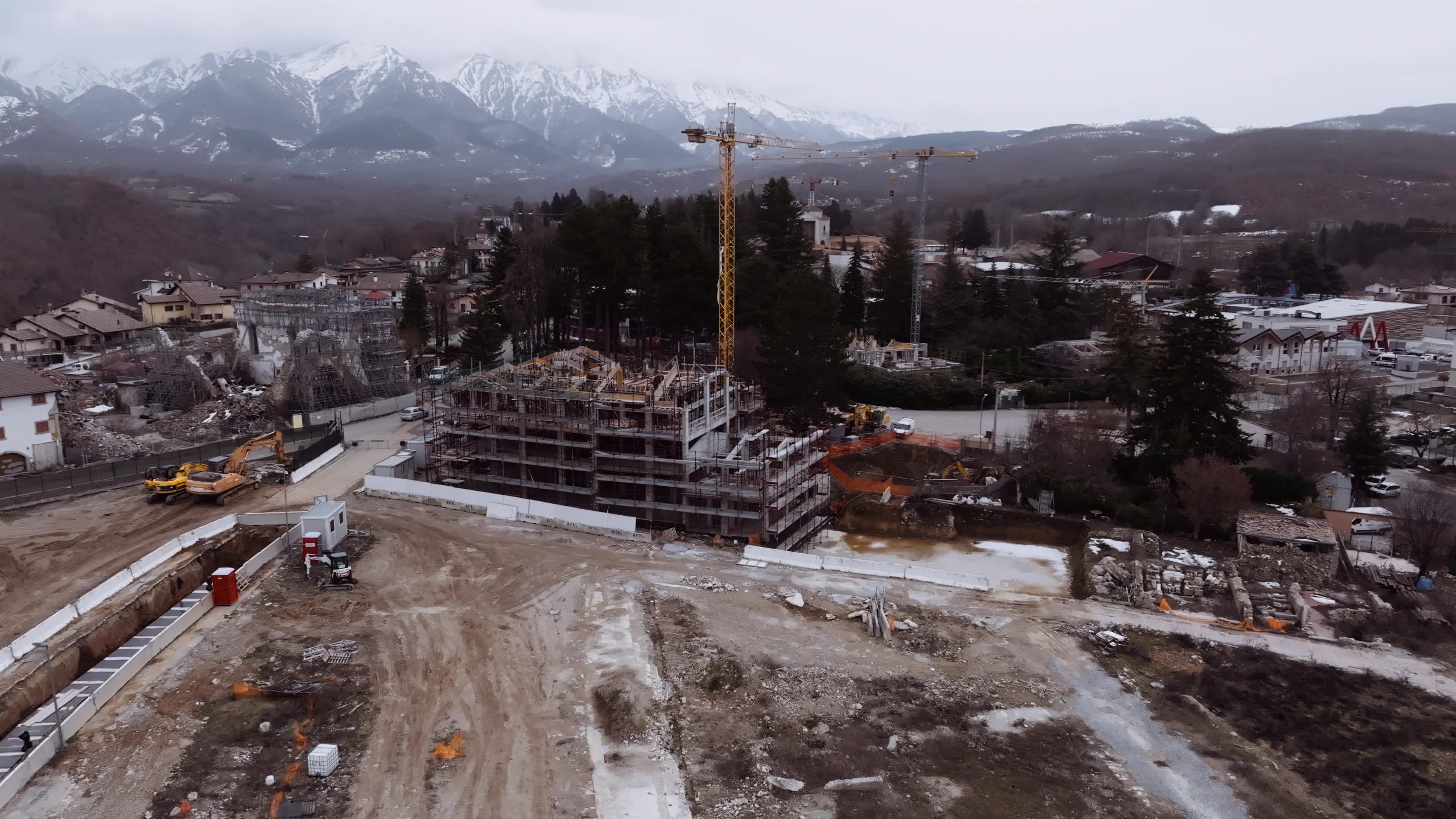 Drone View of Amatrice Nearly Seven Years On