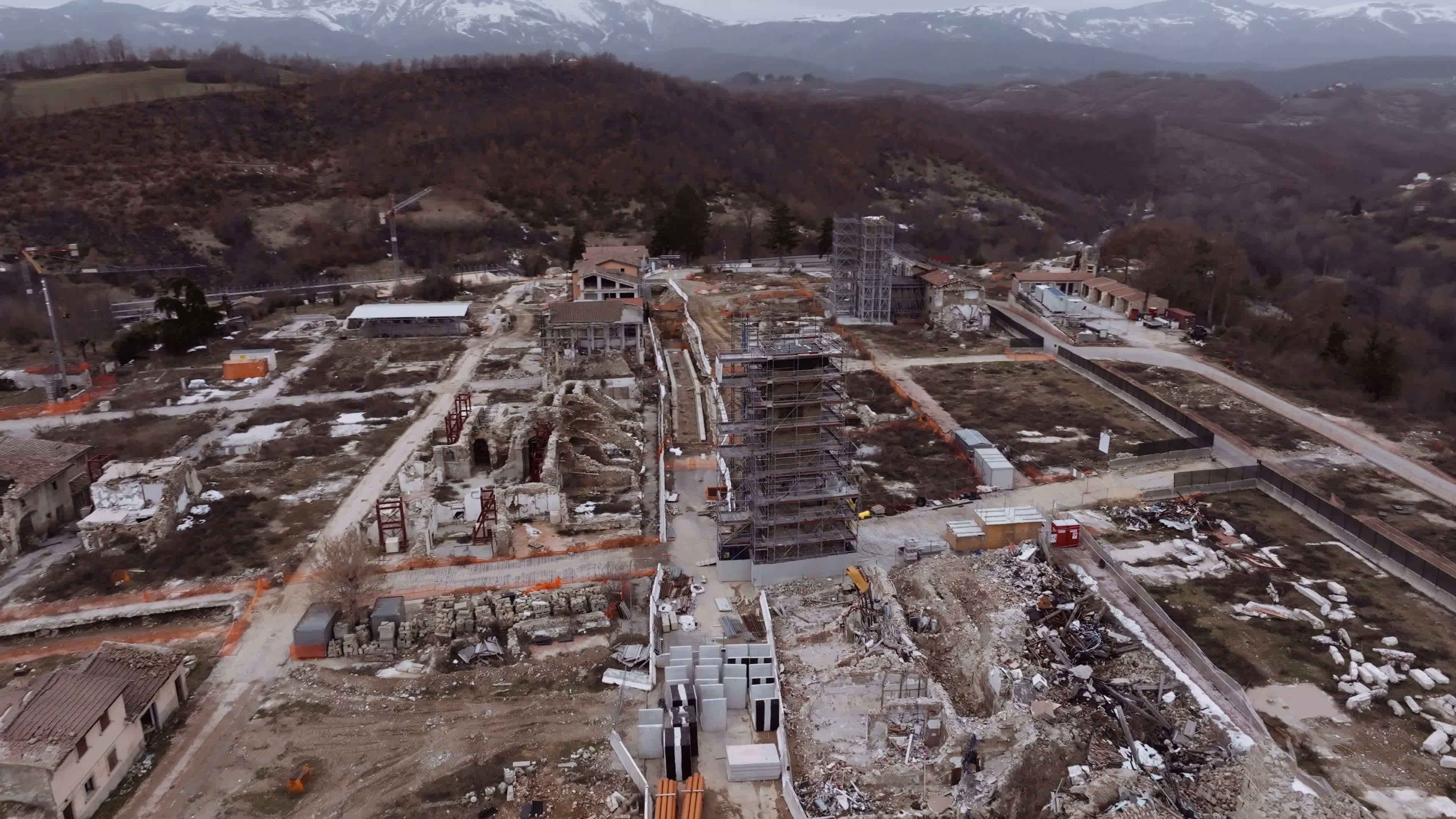 Drone View of Amatrice Nearly Seven Years On
