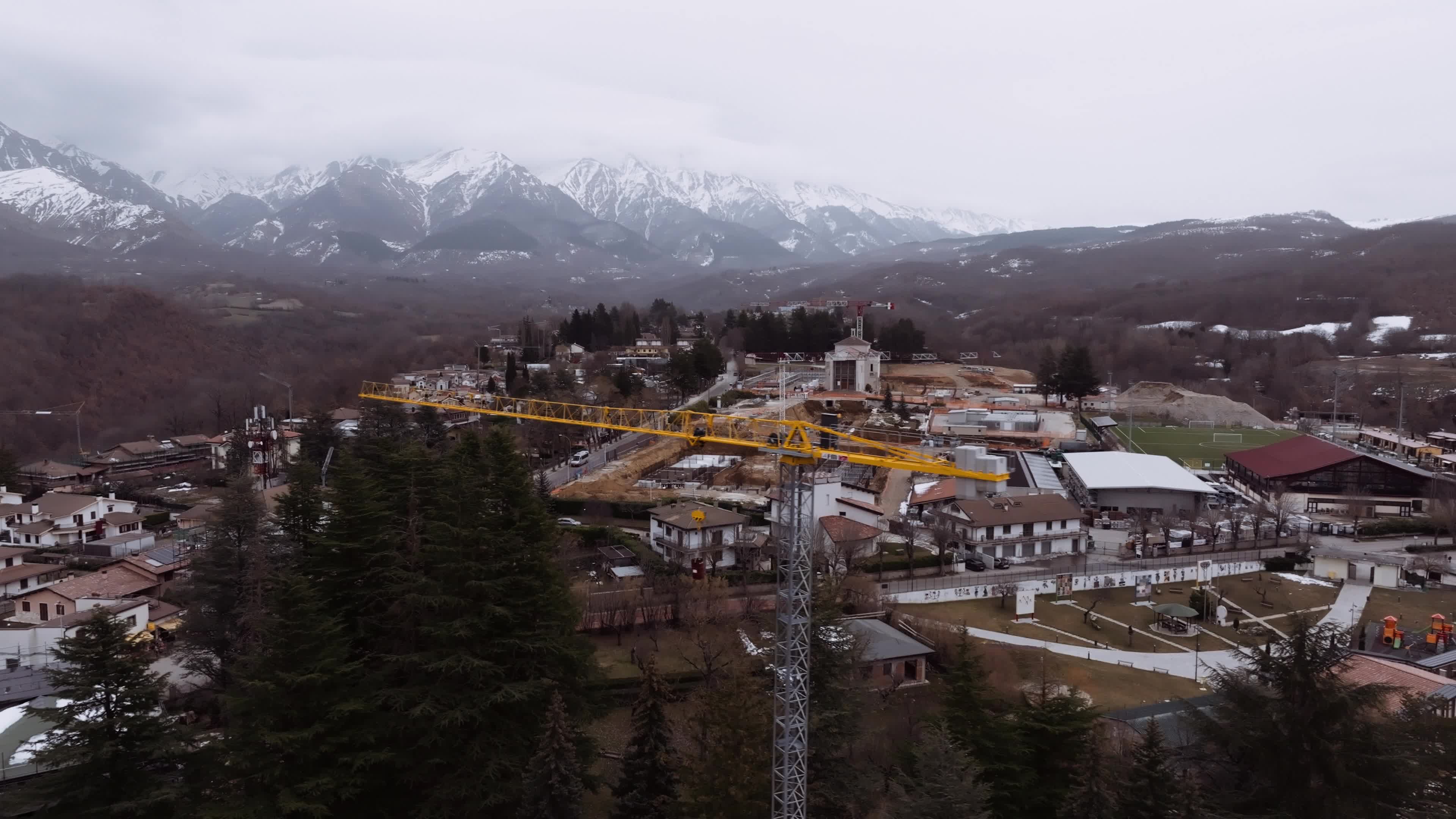 Drone View of Amatrice Nearly Seven Years On