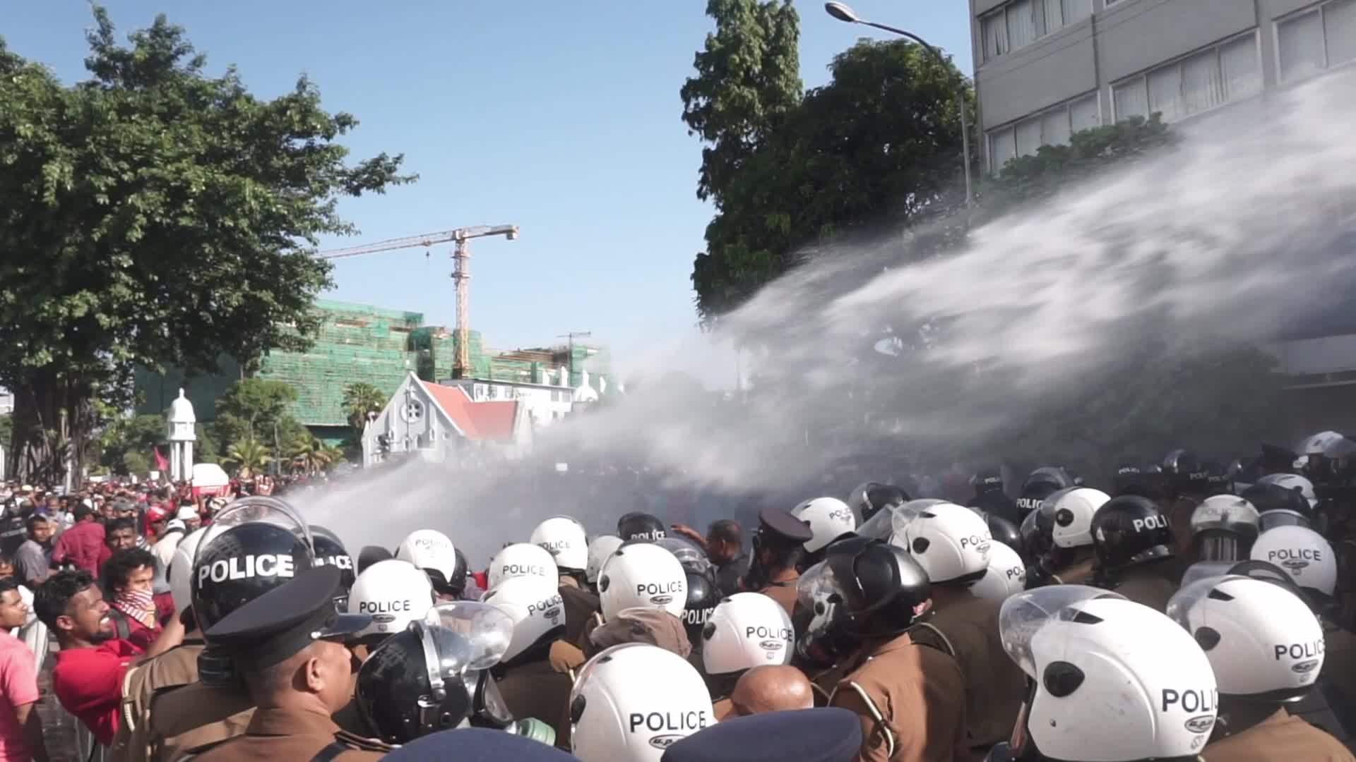 The National People's Power held a massive protest against the current government of Sri Lanka