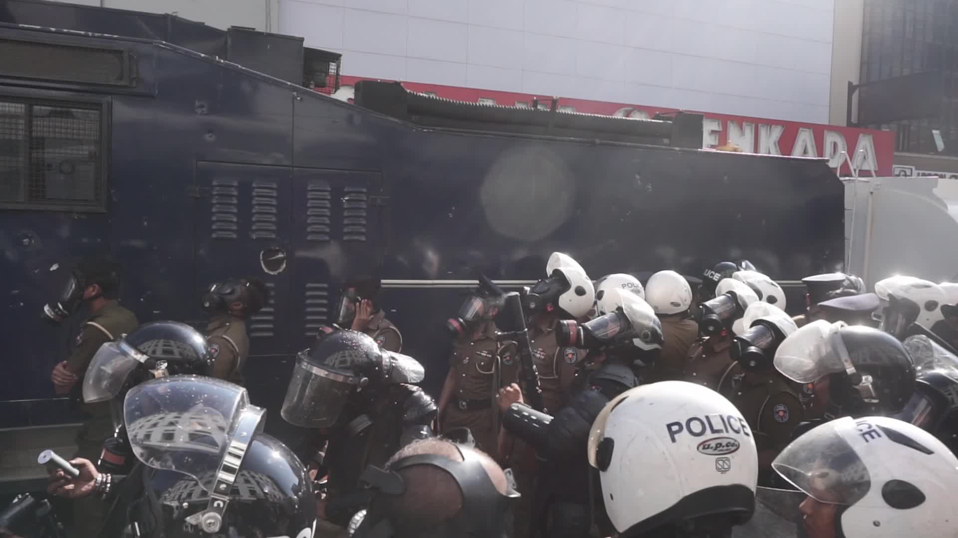 The National People's Power held a massive protest against the current government of Sri Lanka