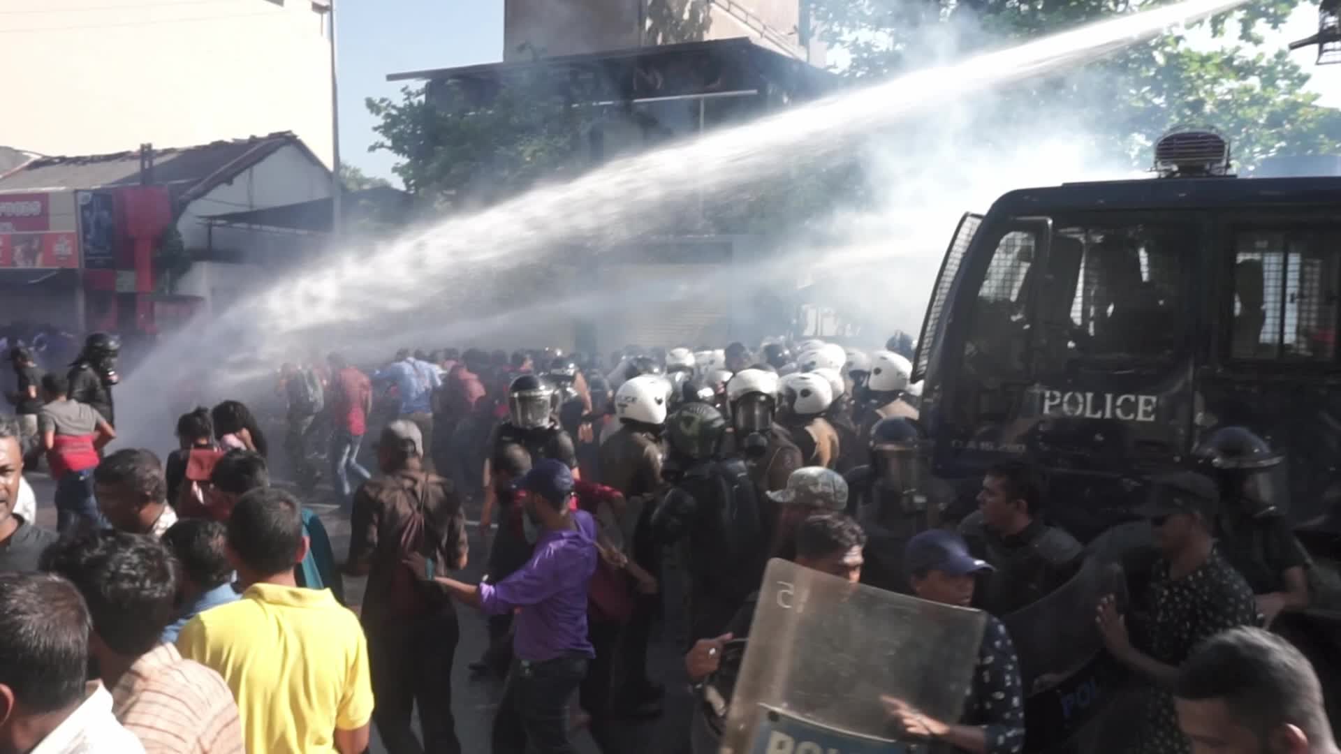 The National People's Power held a massive protest against the current government of Sri Lanka