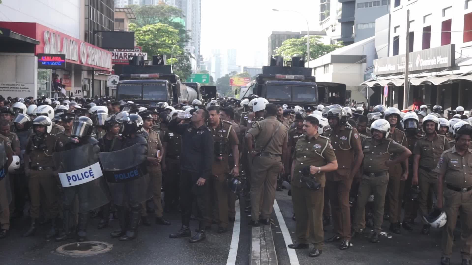 The National People's Power held a massive protest against the current government of Sri Lanka