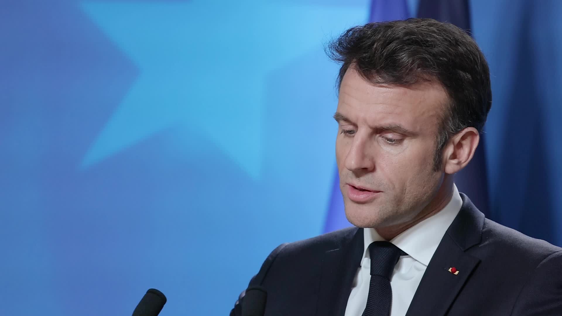 Emmanuel Macron President of France at the European Council