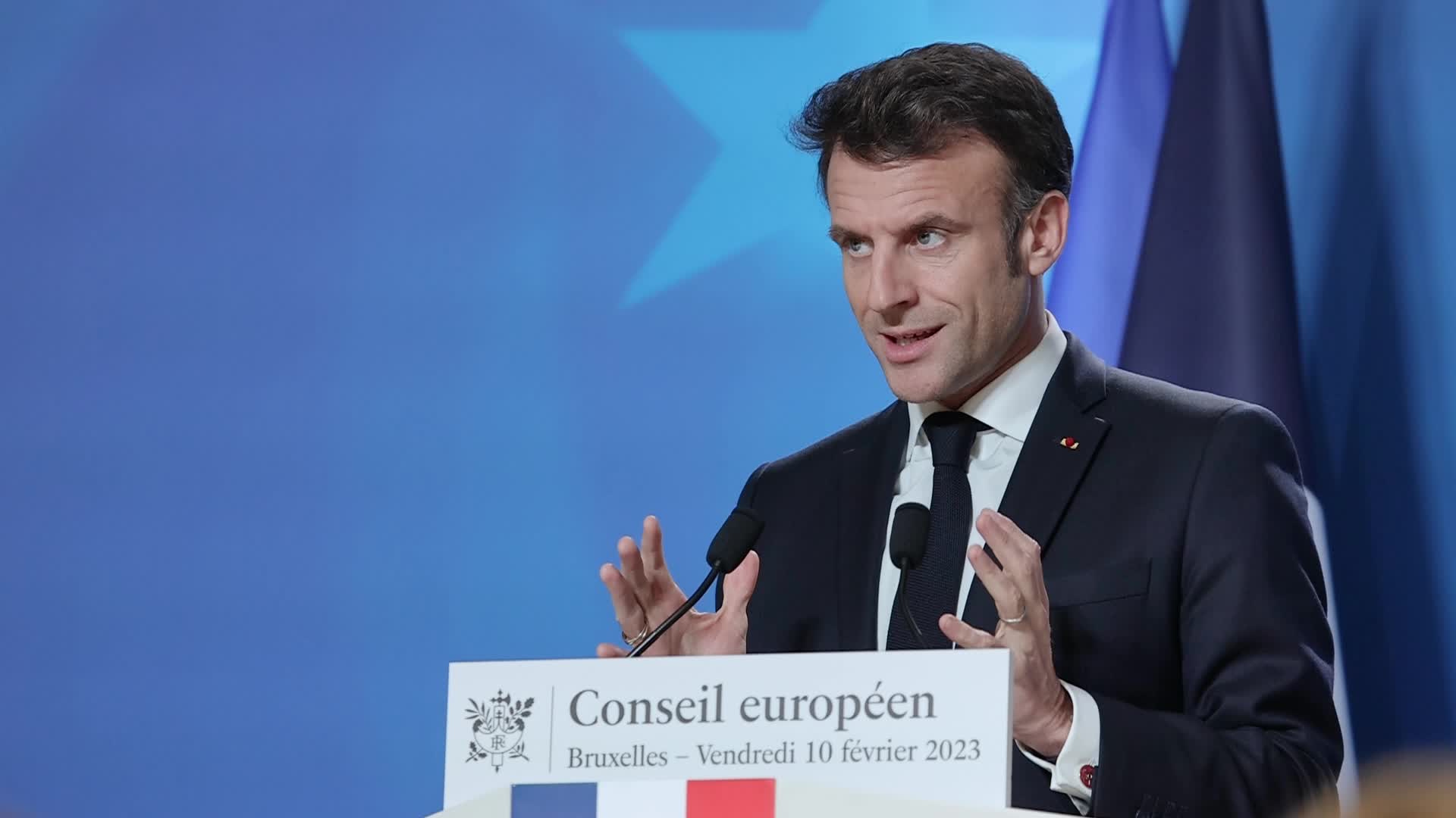 Emmanuel Macron President of France at the European Council