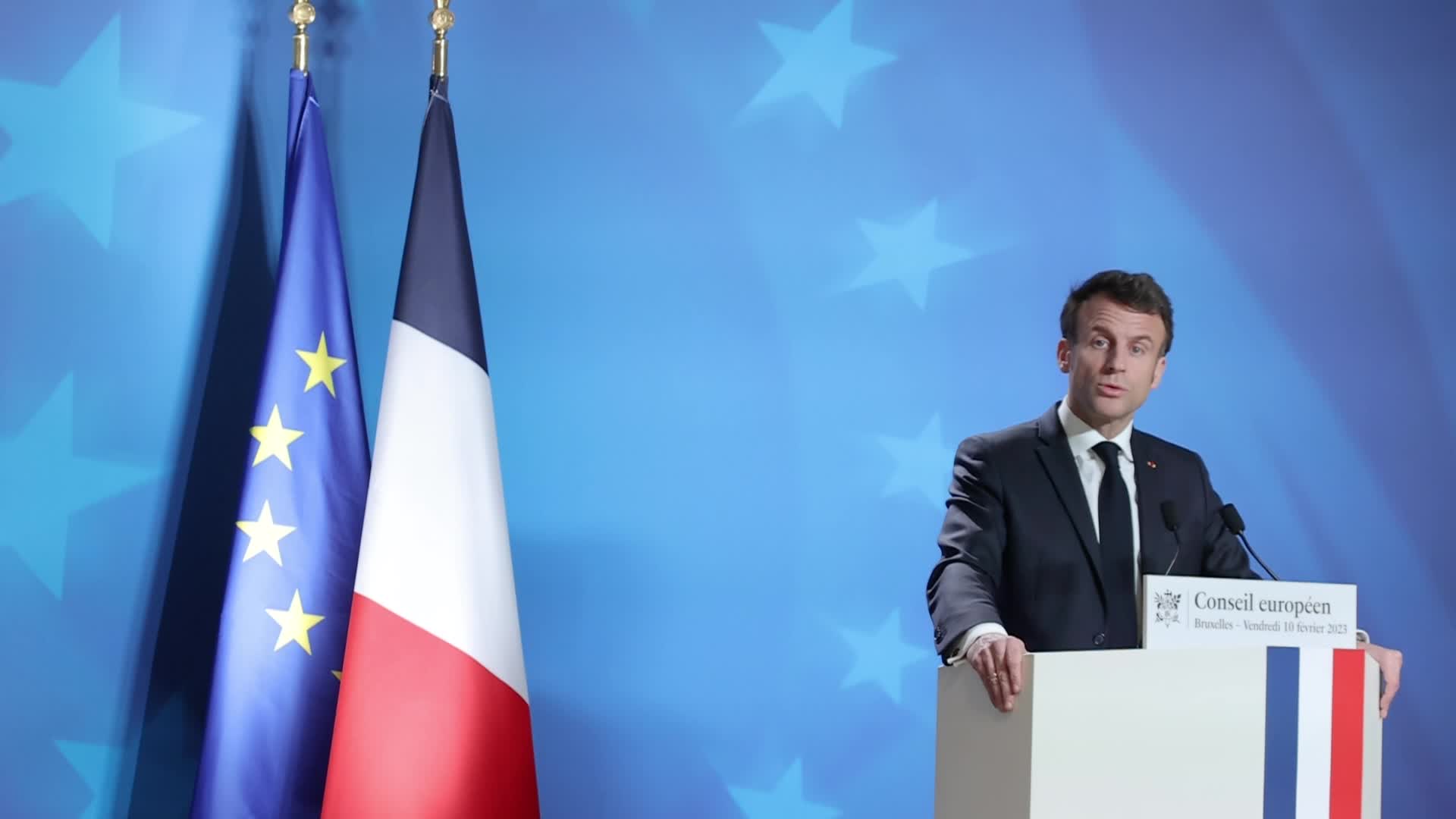 Emmanuel Macron President of France at the European Council