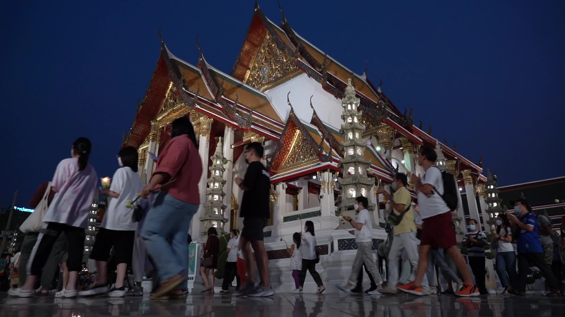 Makha Bucha Day in Thailand.