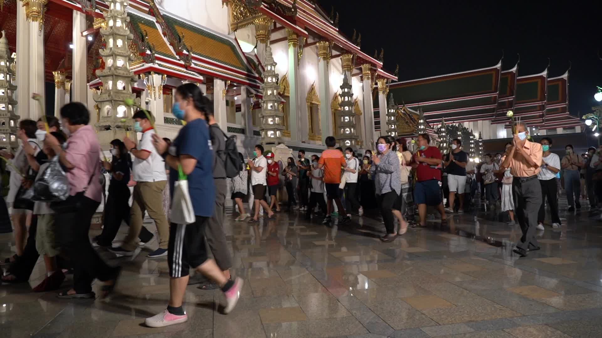 Makha Bucha Day in Thailand.