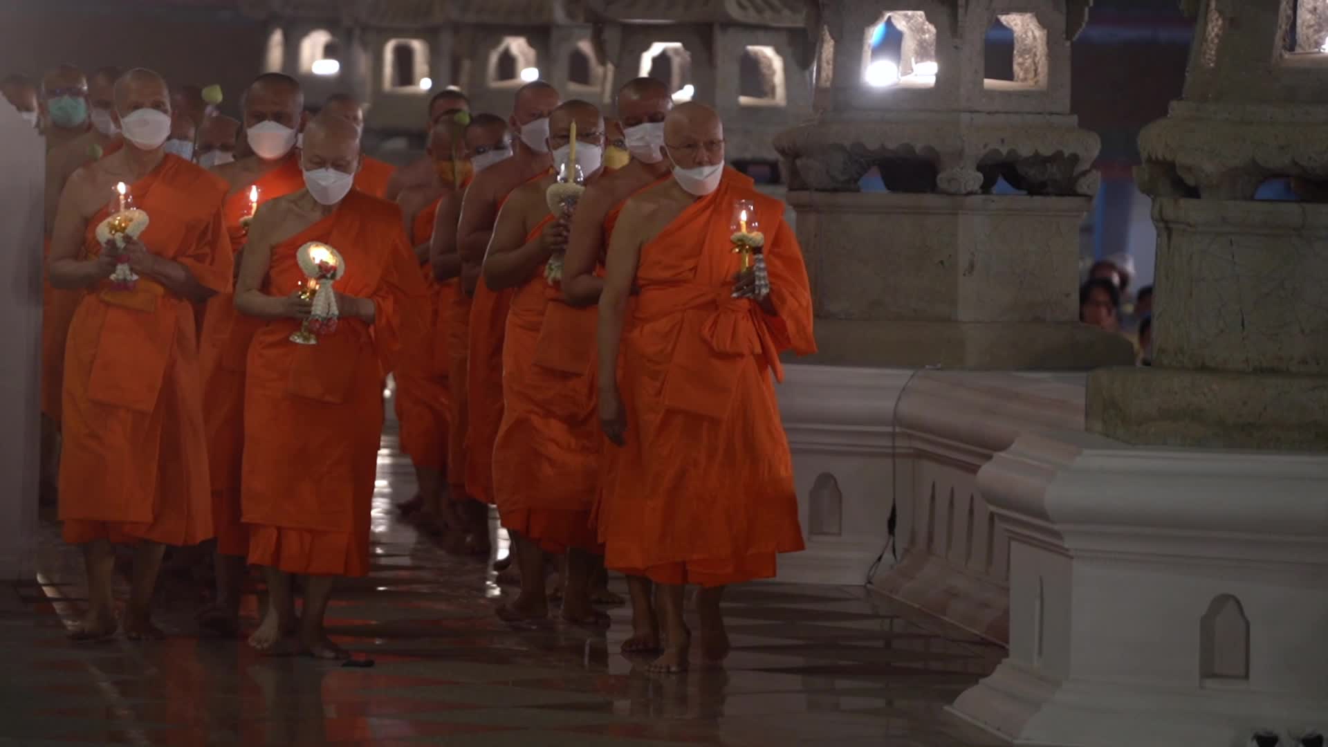 Makha Bucha Day in Thailand.