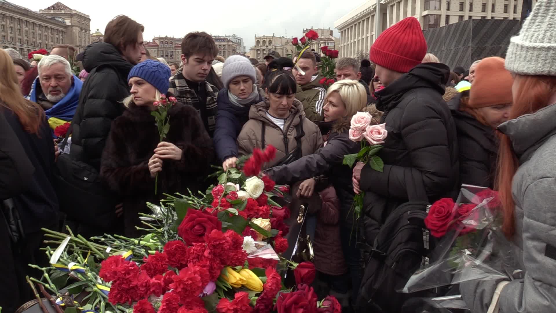 A farewell for four Ukrainian fighters in Kyiv, who died during a combat mission in Russia, amid Russia's invasion of Ukraine.