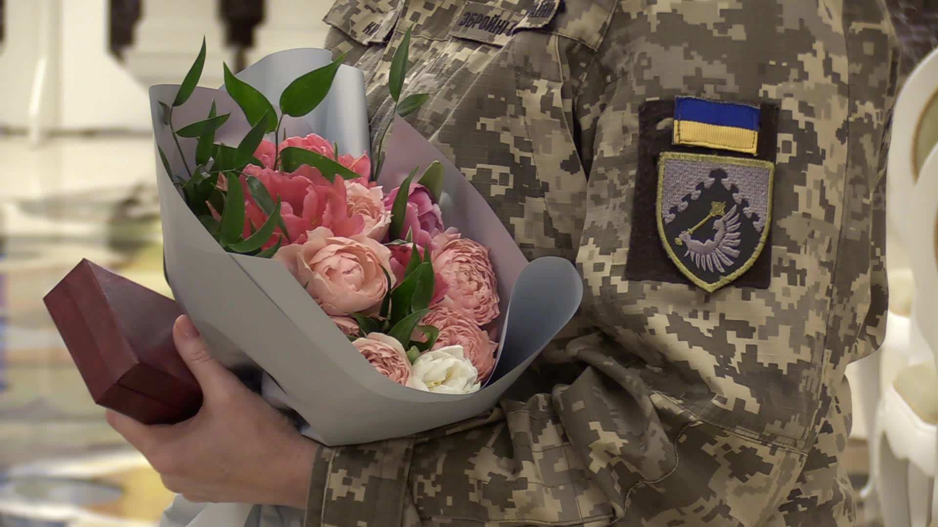 Ukrainian President with the participation of the UN Secretary General awarded female soldiers on the occasion of International Women's Day in Kyiv, amid Russia's invasion of Ukraine