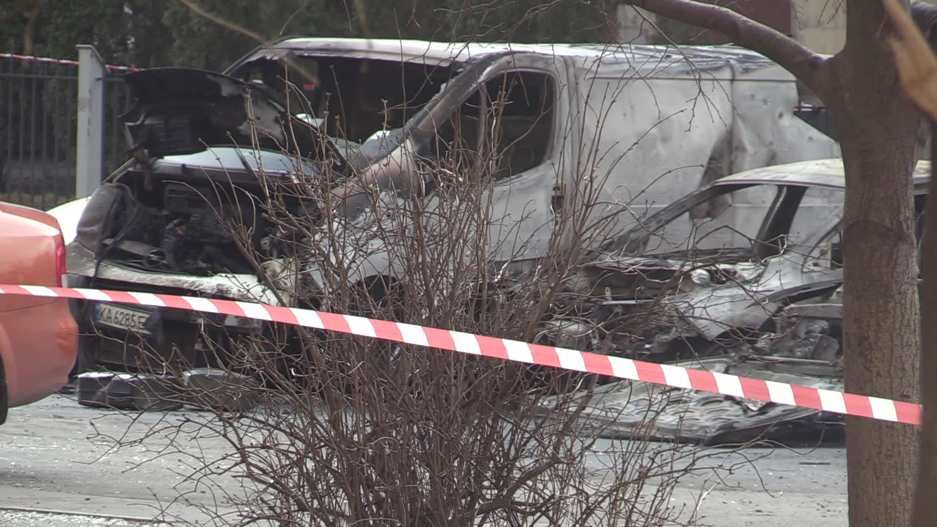A missile attack on Kyiv, amid Russia's invasion of Ukraine