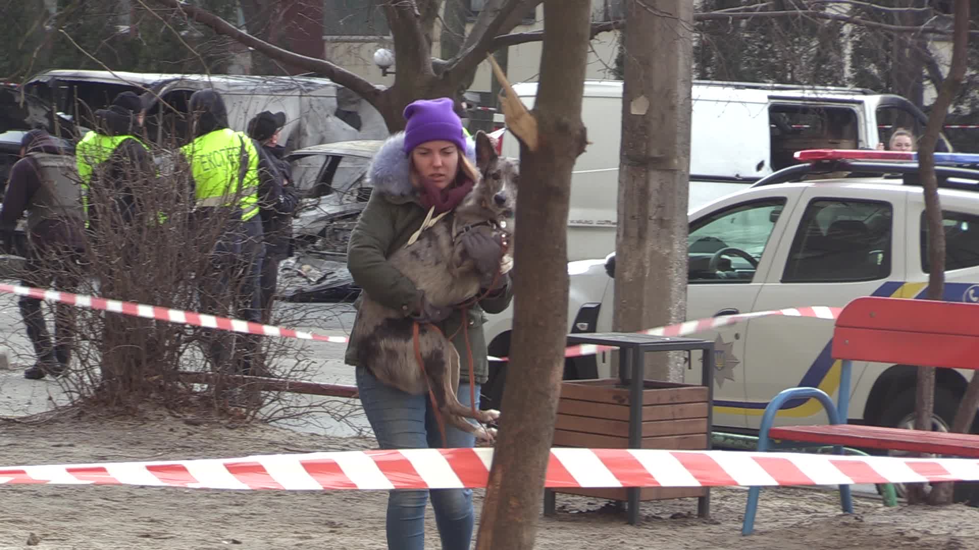 A missile attack on Kyiv, amid Russia's invasion of Ukraine