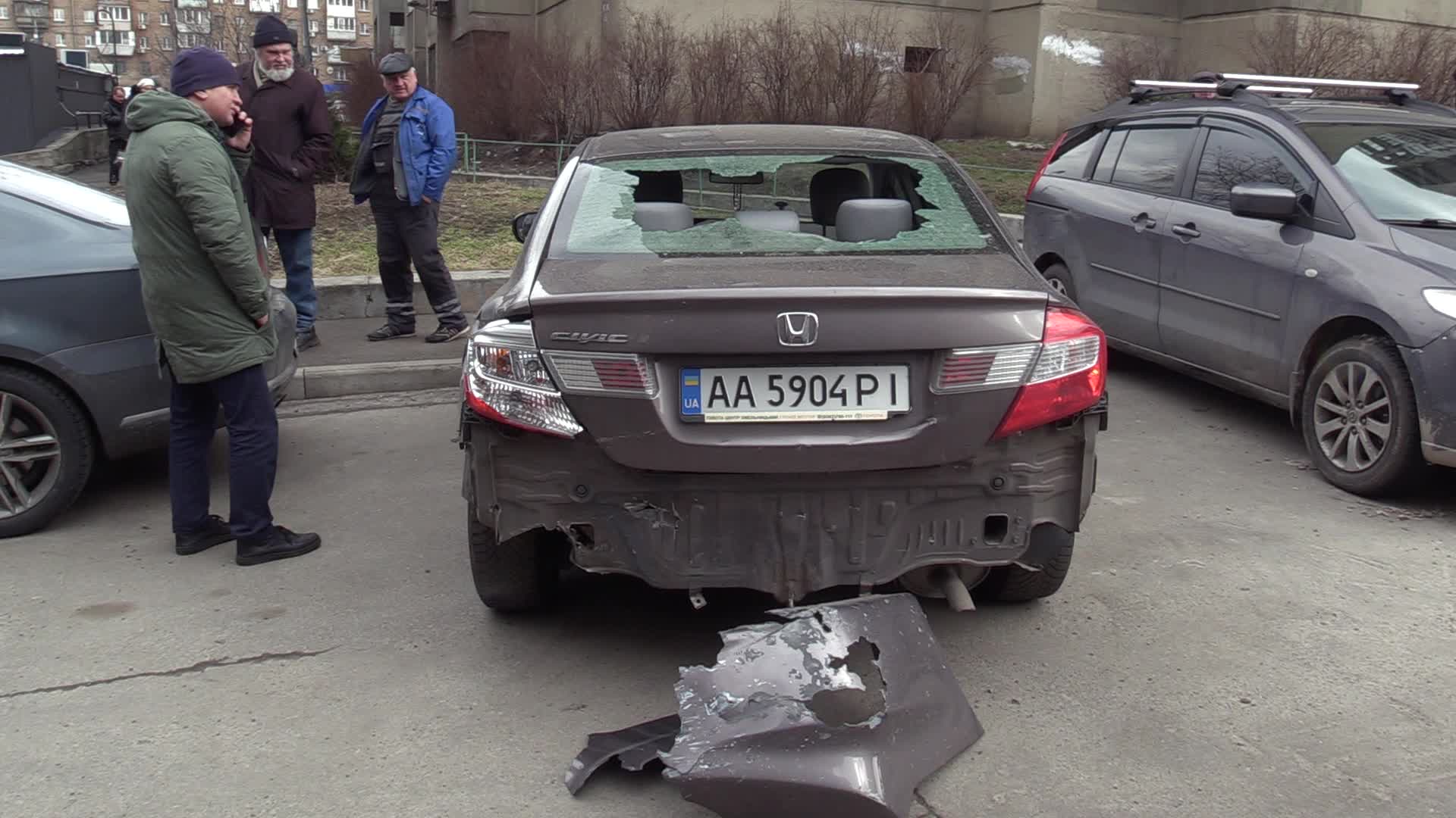 A missile attack on Kyiv, amid Russia's invasion of Ukraine