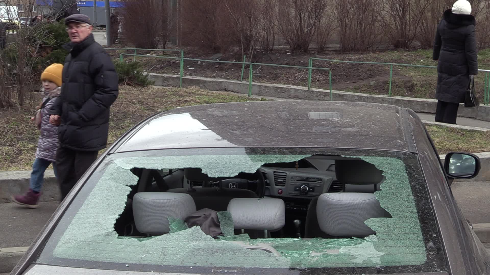 A missile attack on Kyiv, amid Russia's invasion of Ukraine