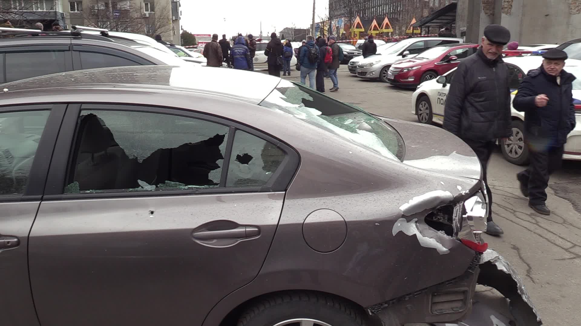 A missile attack on Kyiv, amid Russia's invasion of Ukraine