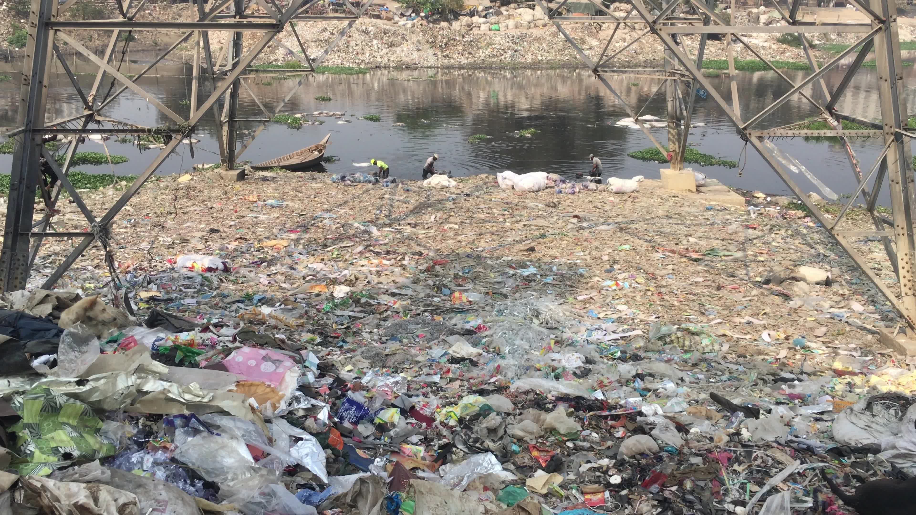 River pollution in Dhaka