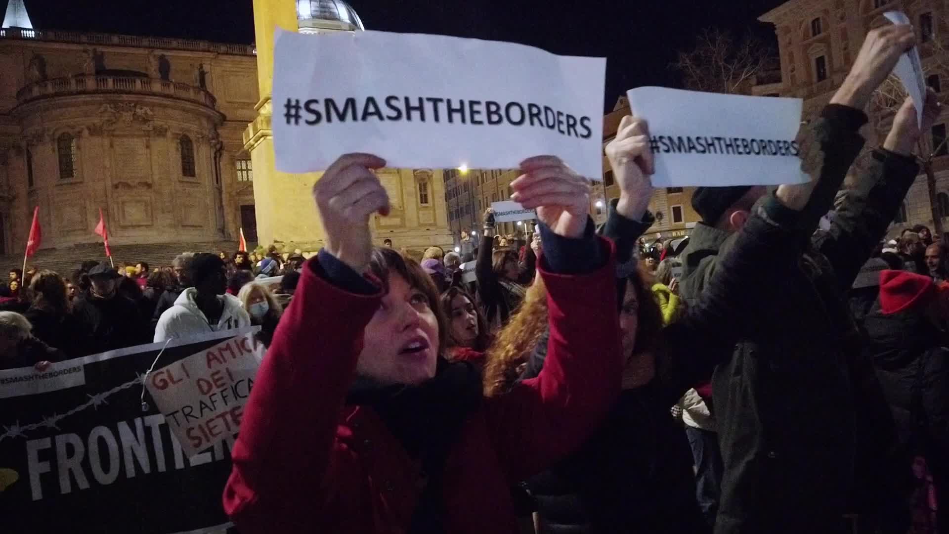Protest following the death of migrants in the Mediterranean