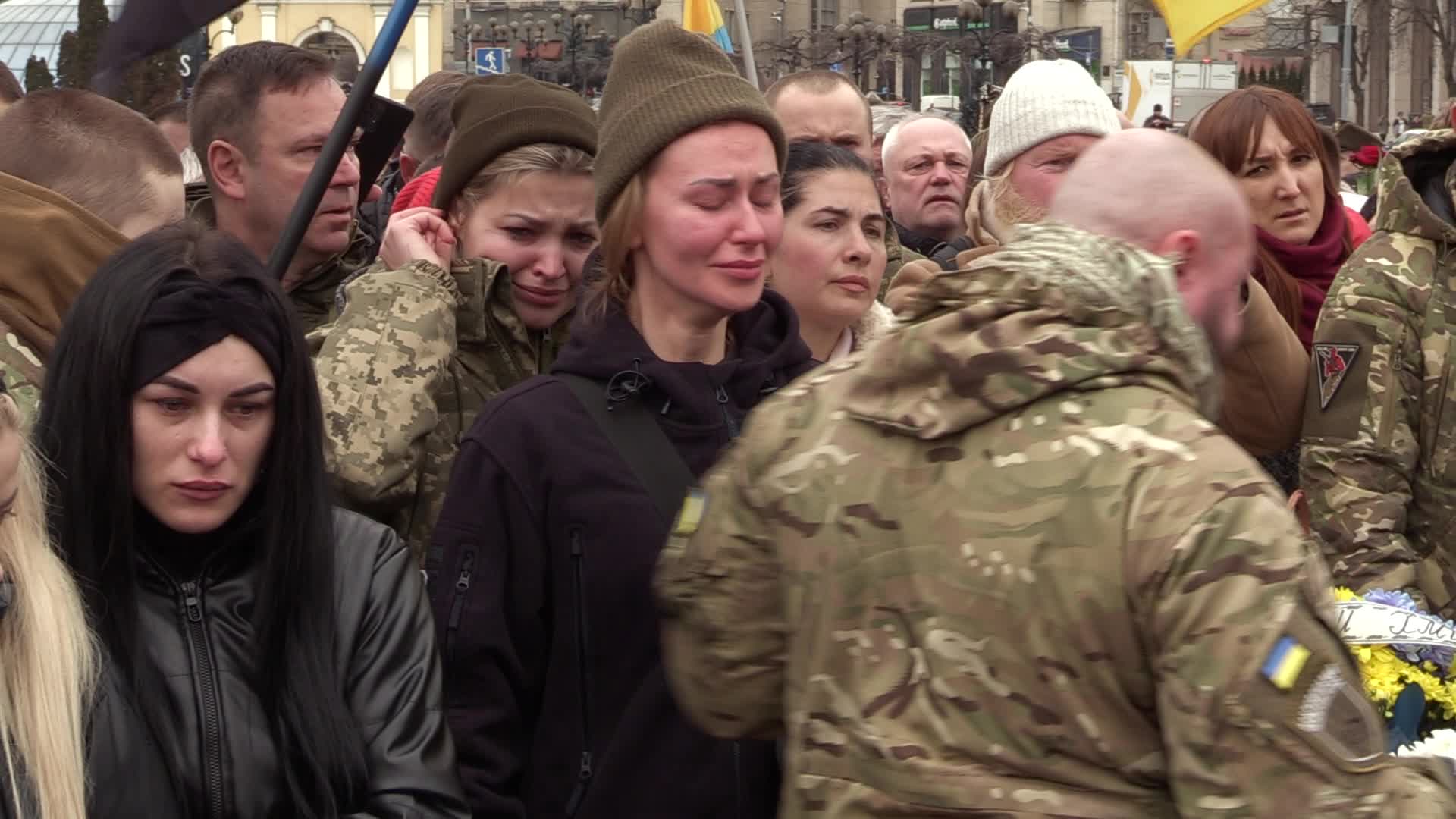Farewell ceremony for Ukrainian soldier Hero of Ukraine Dmytro Kotsiubailo in Kyiv, amid Russia's invasion of Ukraine.