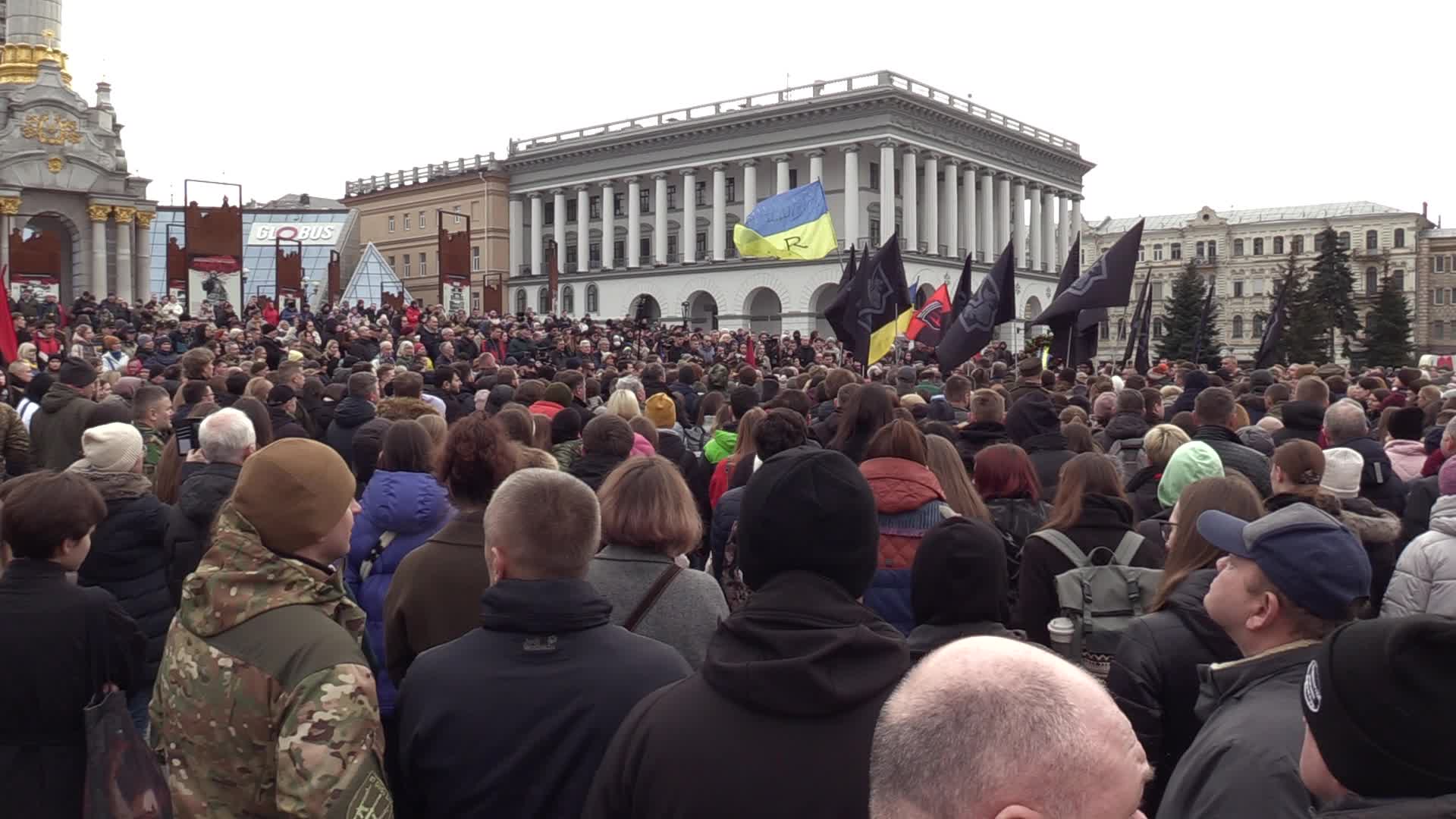 Farewell ceremony for Ukrainian soldier Hero of Ukraine Dmytro Kotsiubailo in Kyiv, amid Russia's invasion of Ukraine.