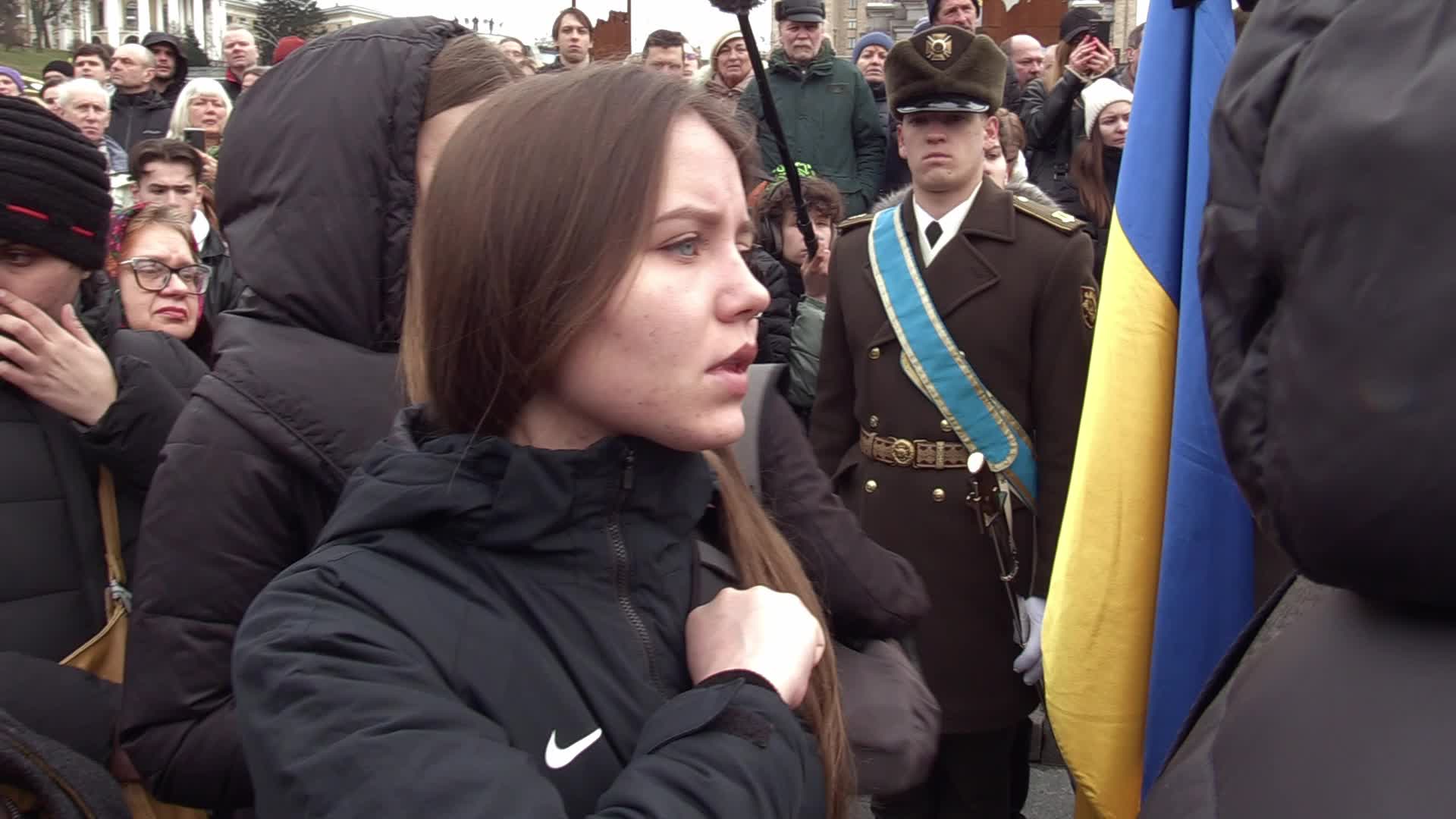 Farewell ceremony for Ukrainian soldier Hero of Ukraine Dmytro Kotsiubailo in Kyiv, amid Russia's invasion of Ukraine.