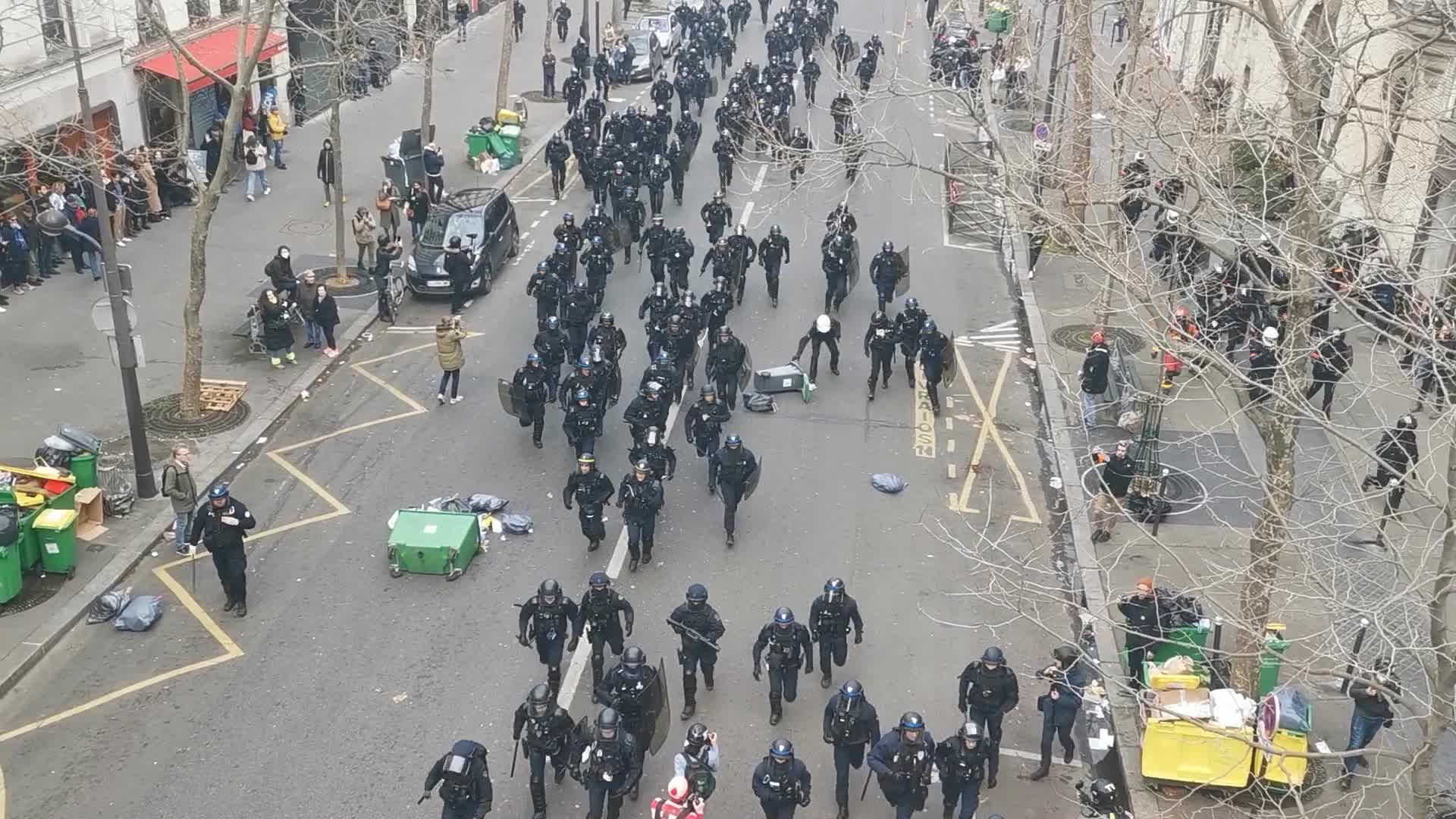 Protest  against retirement reform in Paris
