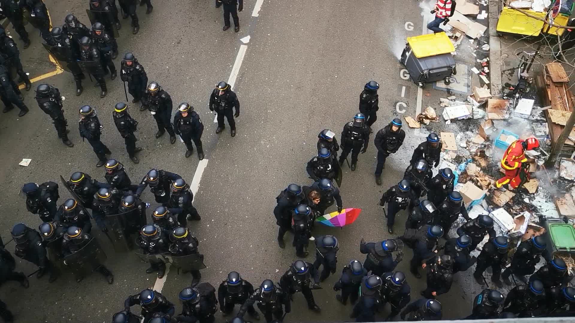 Protest  against retirement reform in Paris