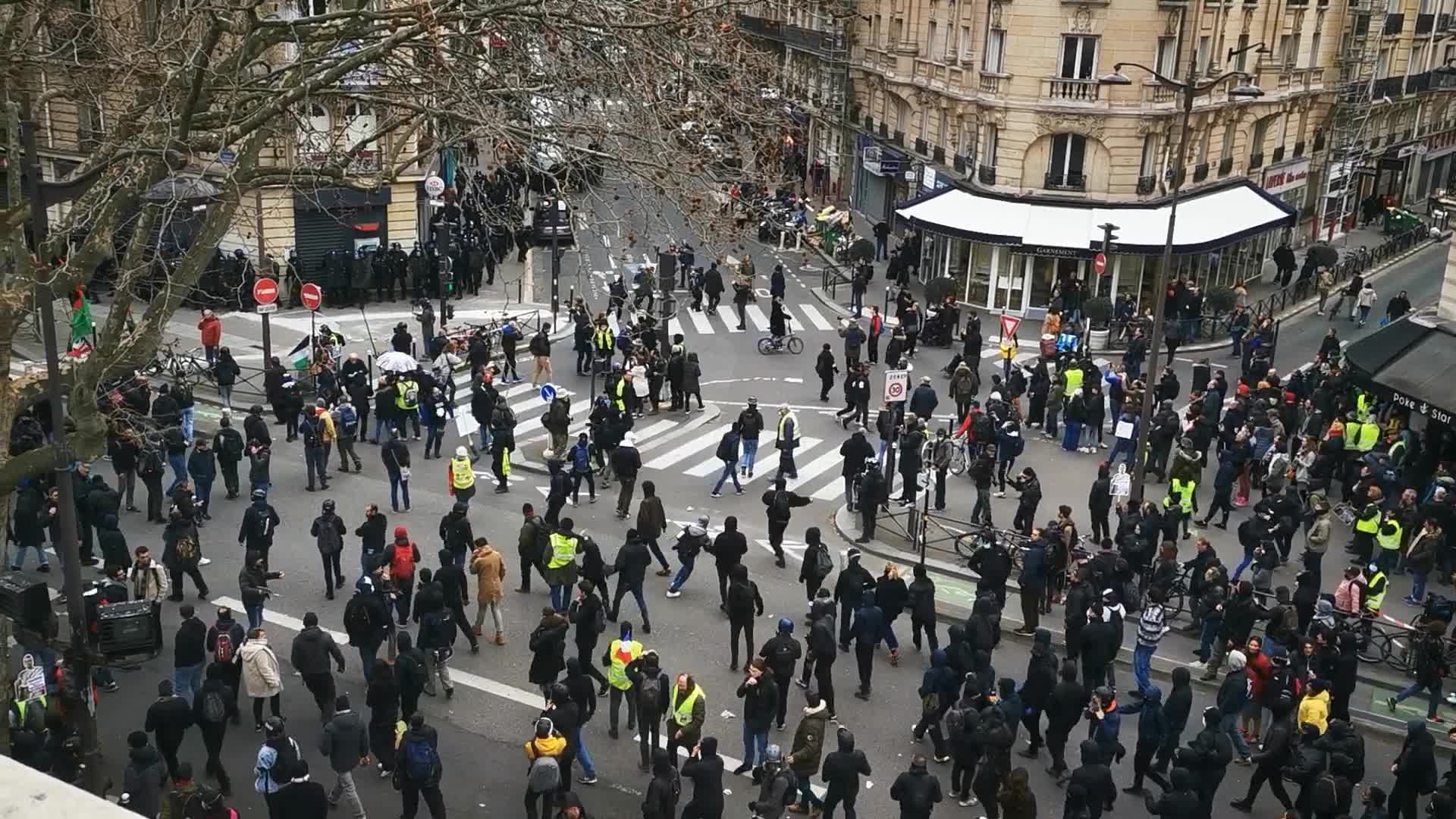 Protest  against retirement reform in Paris