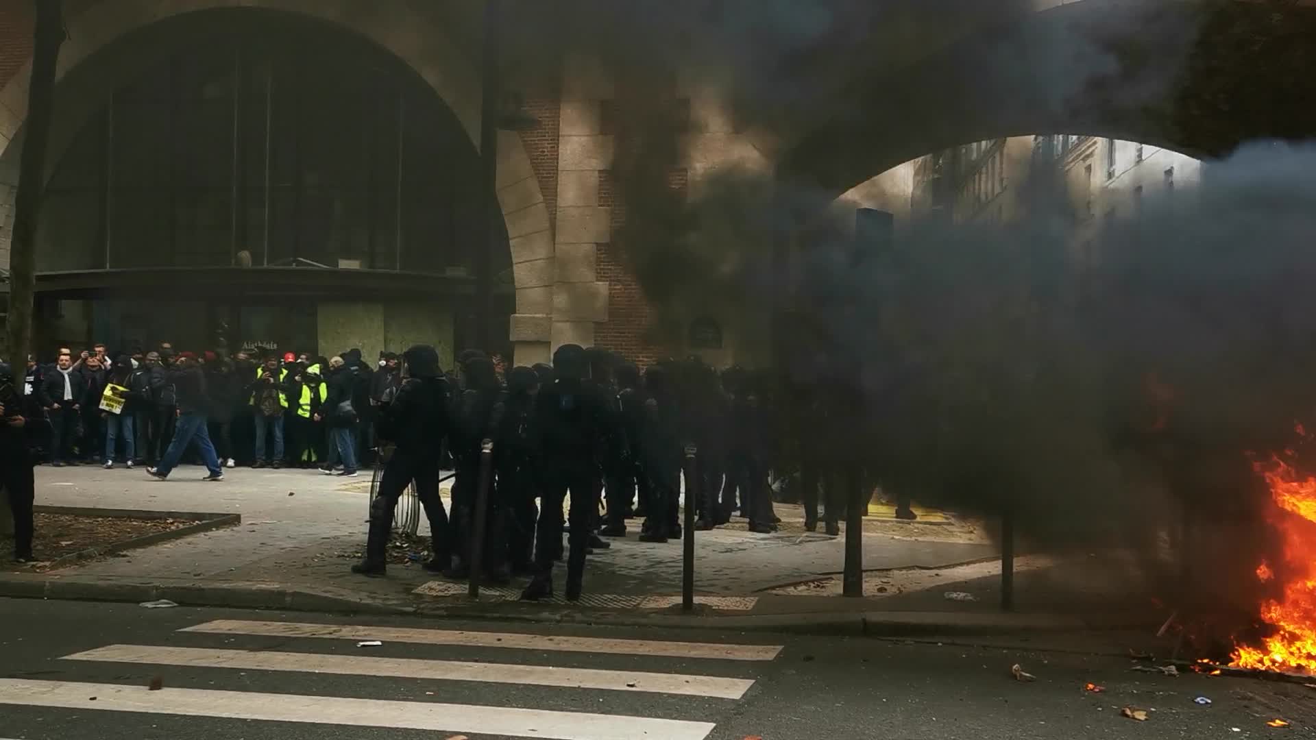 Protest  against retirement reform in Paris