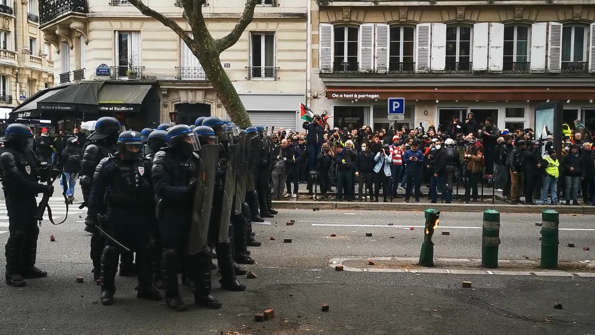 Protest  against retirement reform in Paris