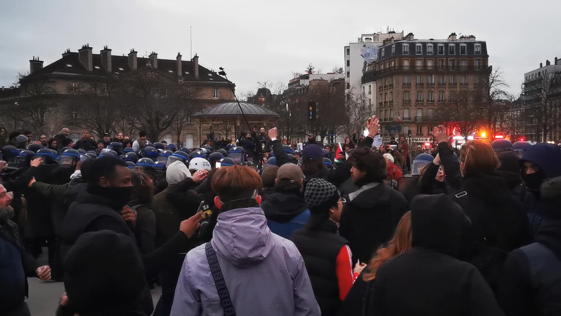 Protest  against retirement reform in Paris