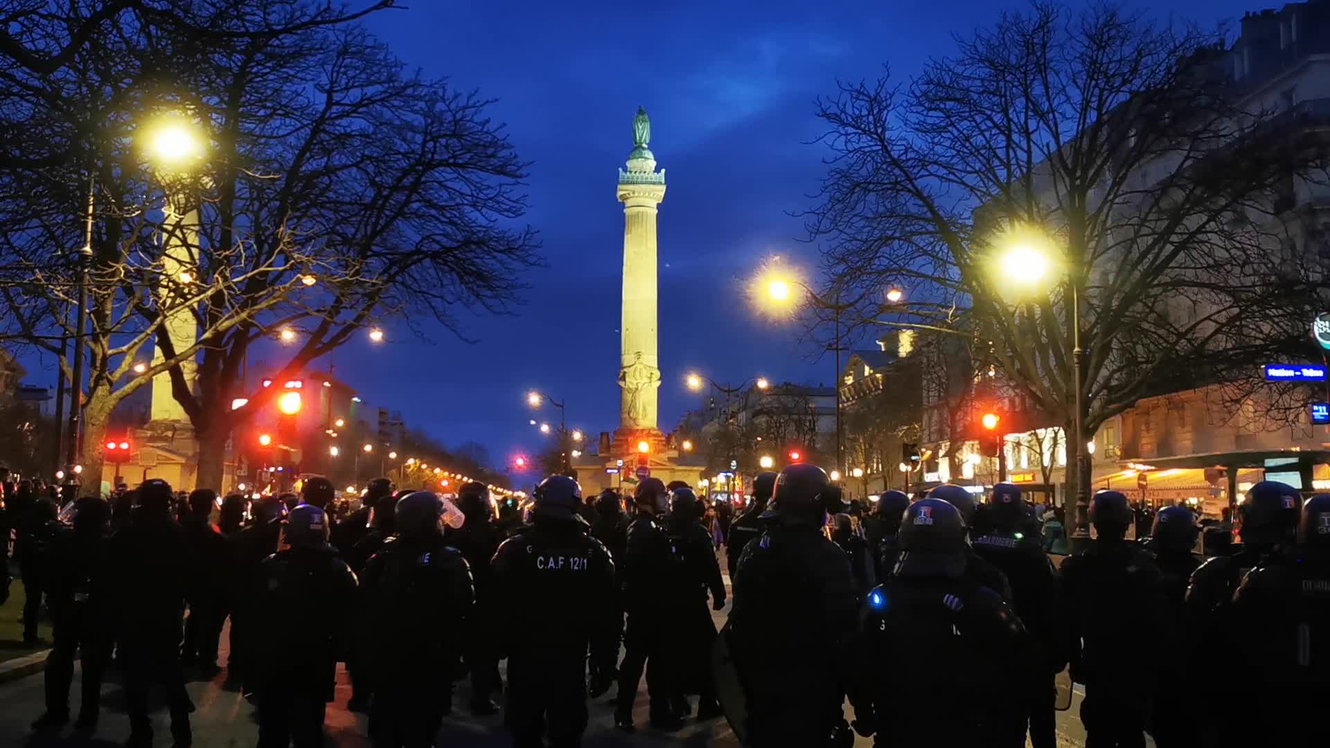 Protest  against retirement reform in Paris